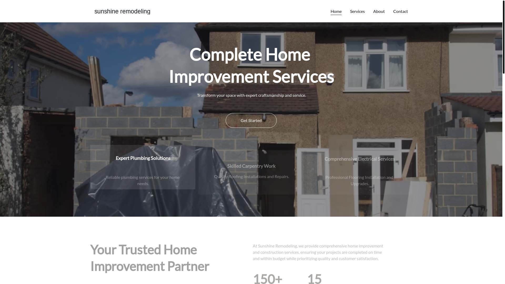 website screenshot of https://sunshineservices.pro/