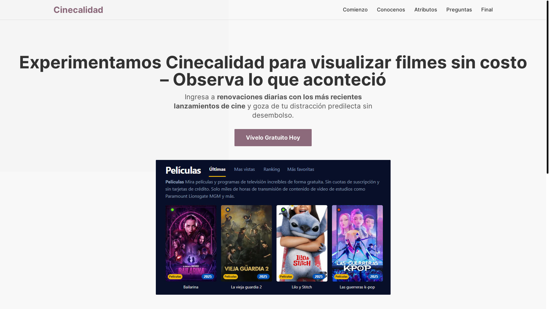 website screenshot of https://cinecalidad-r96g.pages.dev/