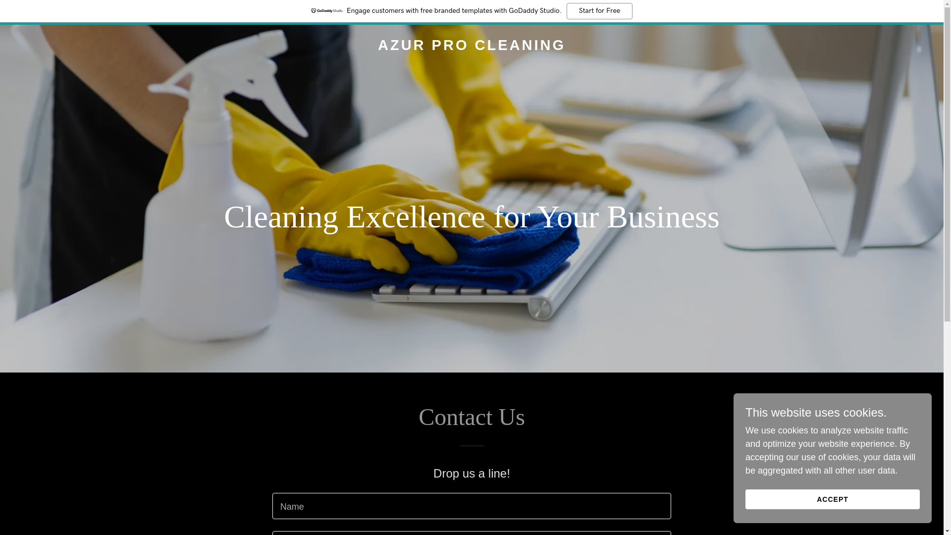 website screenshot of https://azurprocleaning.com/