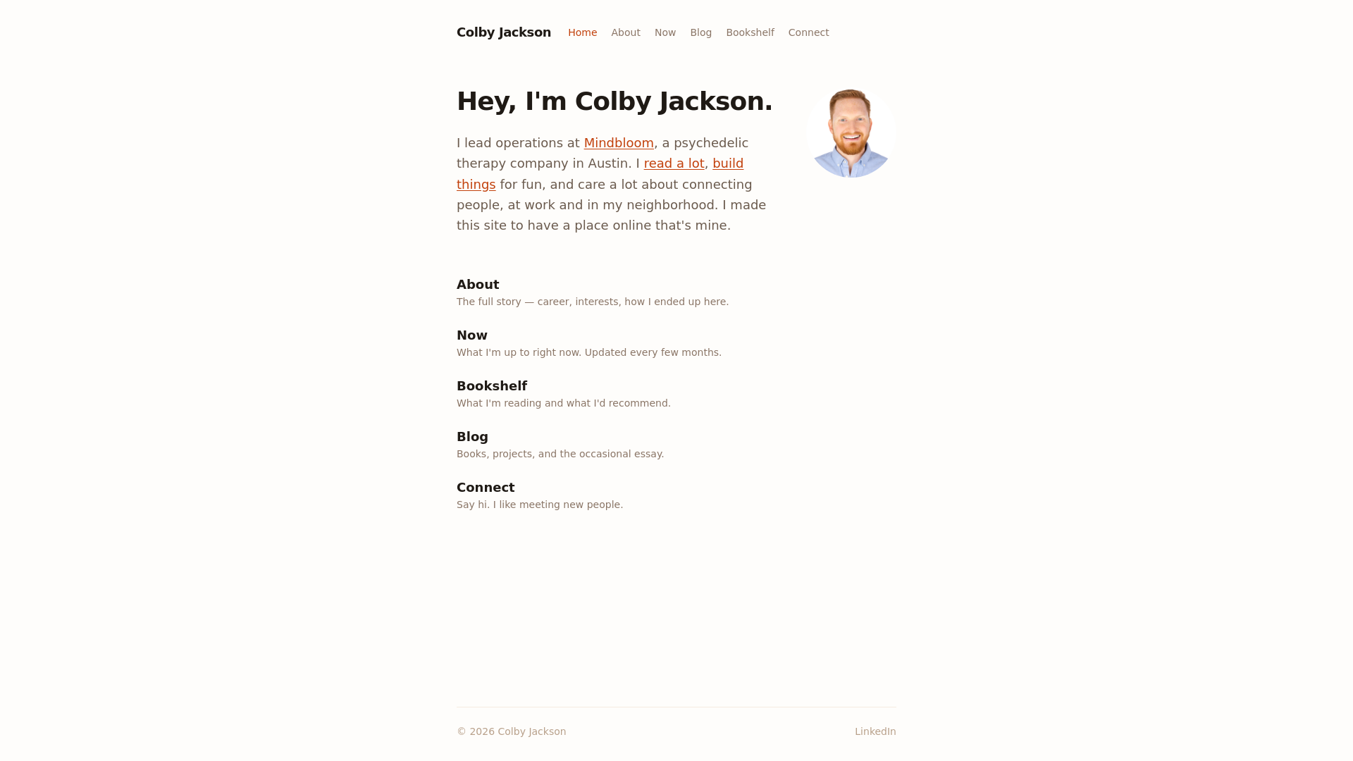 website screenshot of https://colby-site.pages.dev/