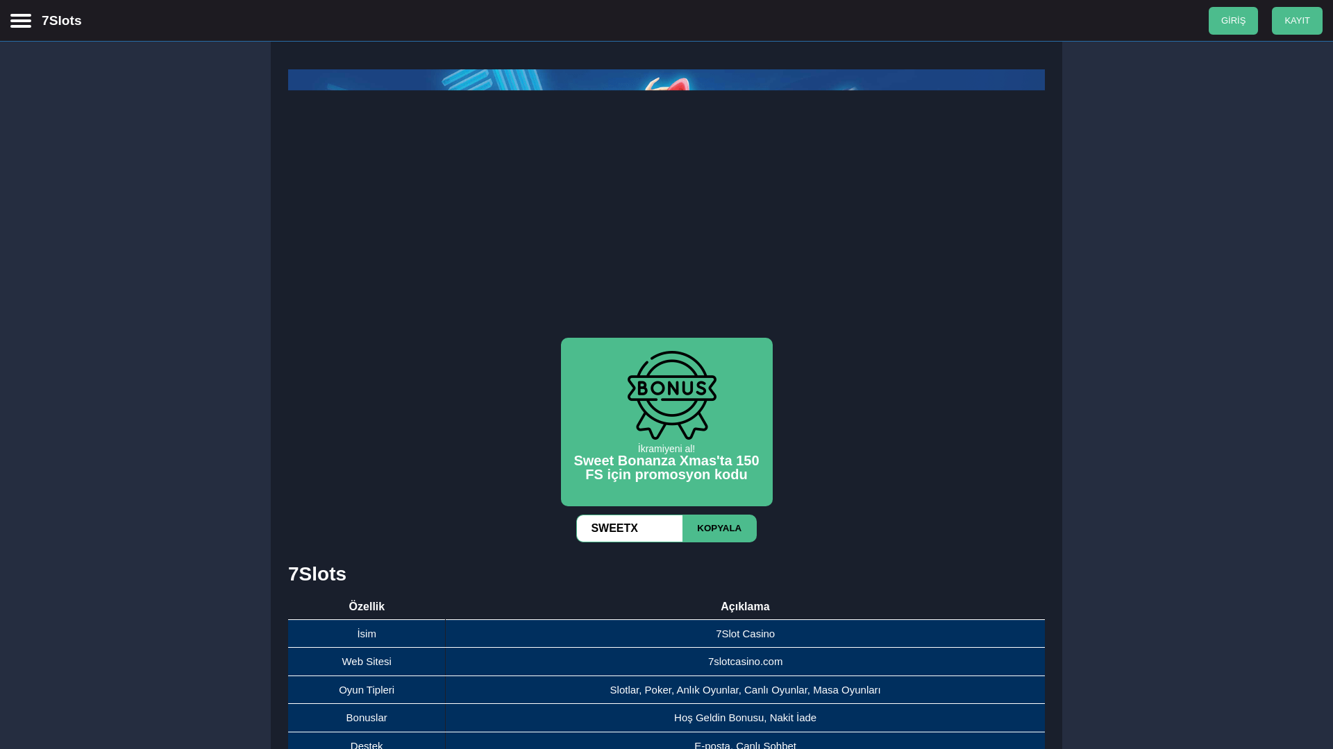 website screenshot of https://7slots-2026-tr.store/