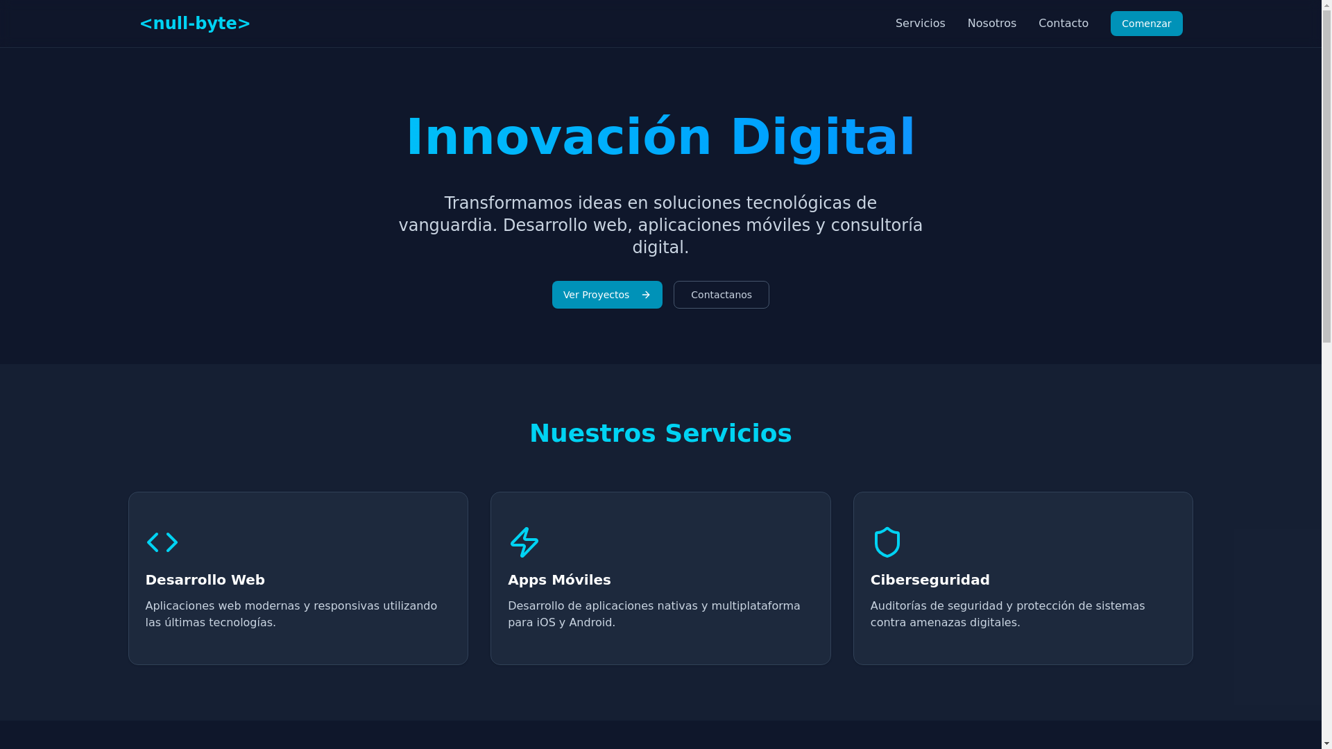 website screenshot of https://nullbyte.ar/