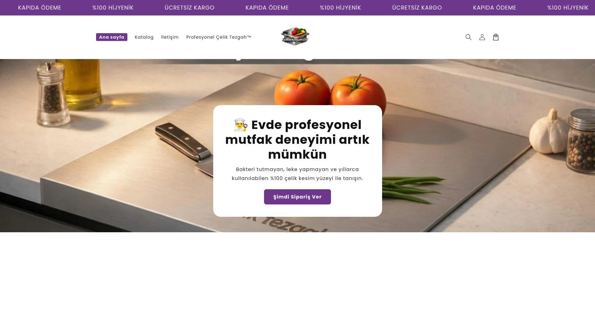 website screenshot of https://celikdezgah.com.tr/