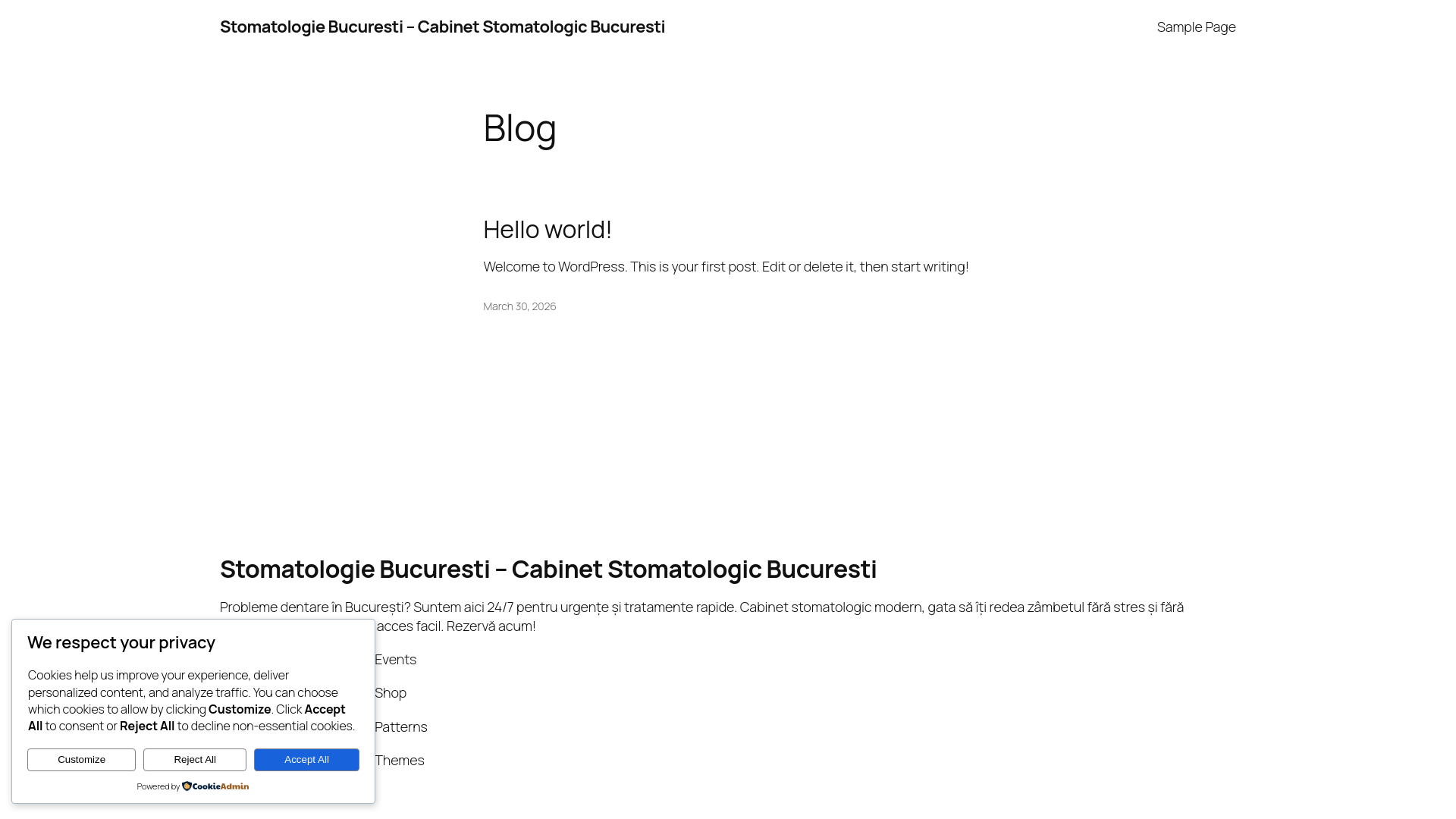 website screenshot of https://cabinet-stomatologie-bucuresti.ro