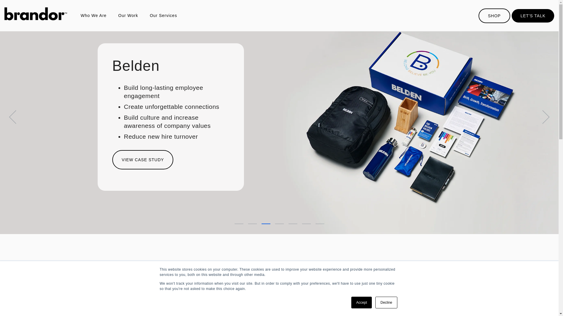 website screenshot of https://thebrandorusa.com/