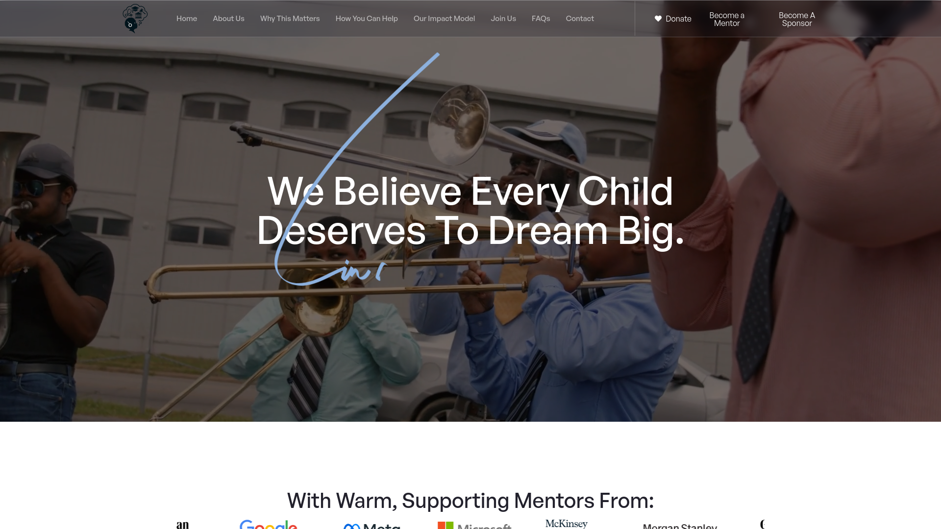 website screenshot of https://deservefoundation.com/