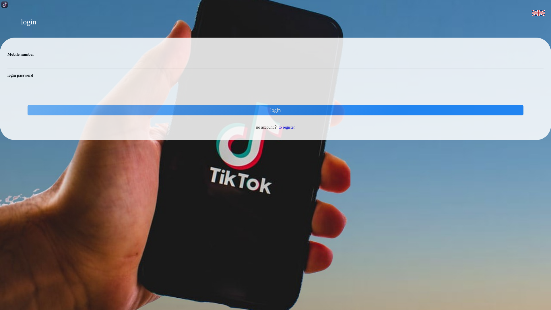 website screenshot of https://tiksy.pw/