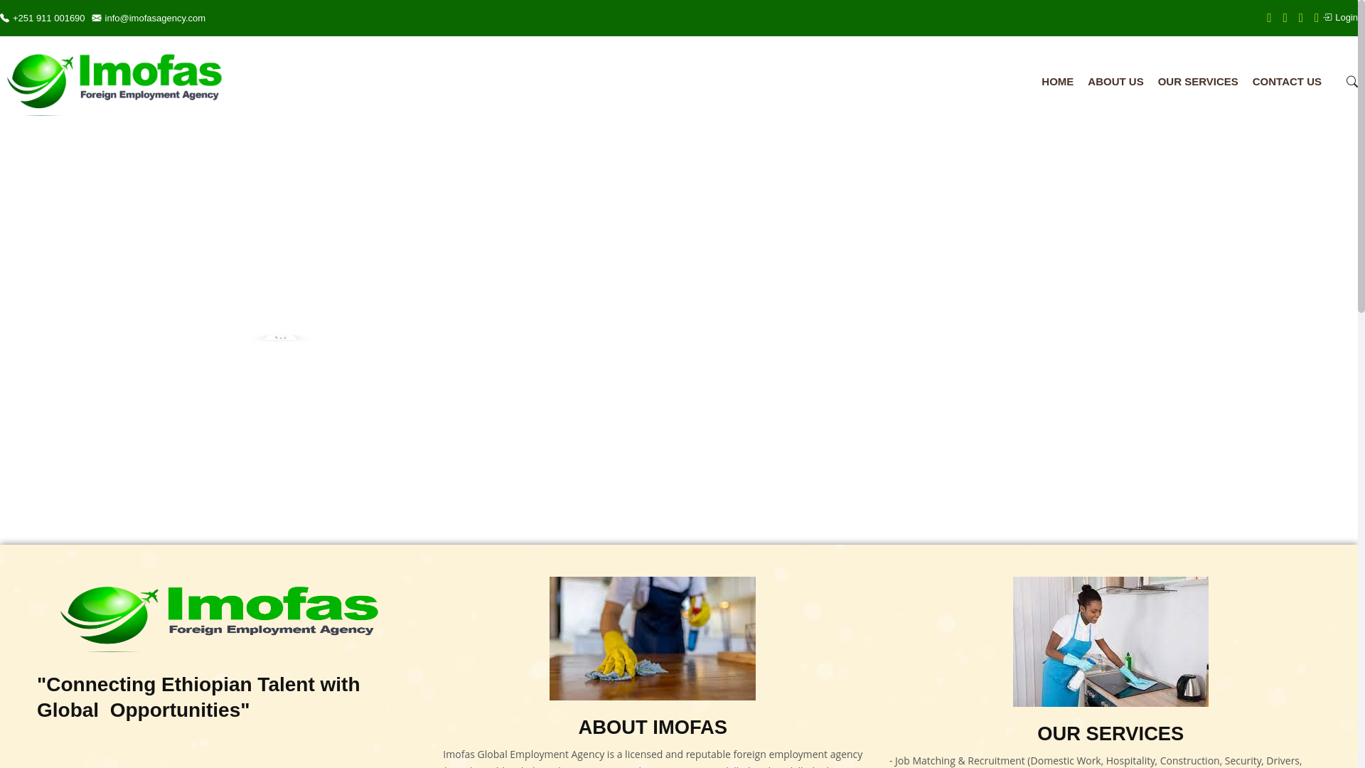 website screenshot of https://imofasagency.com/
