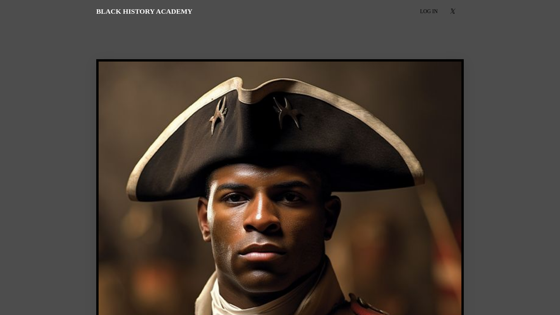 website screenshot of https://blackhistory.academy/