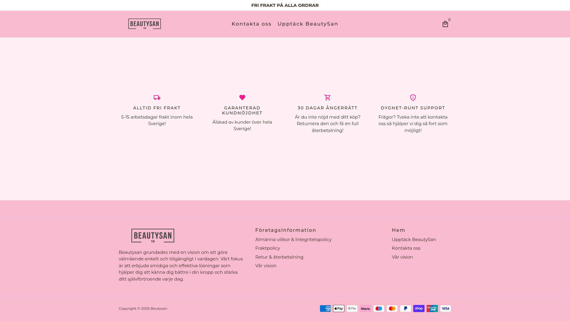 website screenshot of https://beautysan.shop/