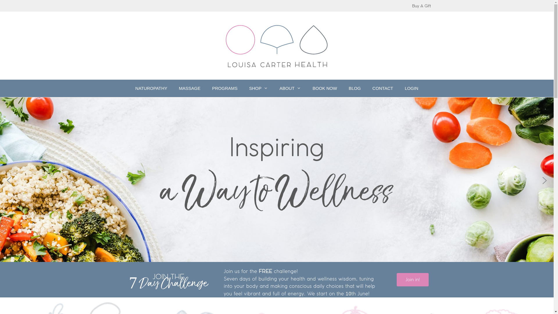 website screenshot of https://louisacarterhealth.online/
