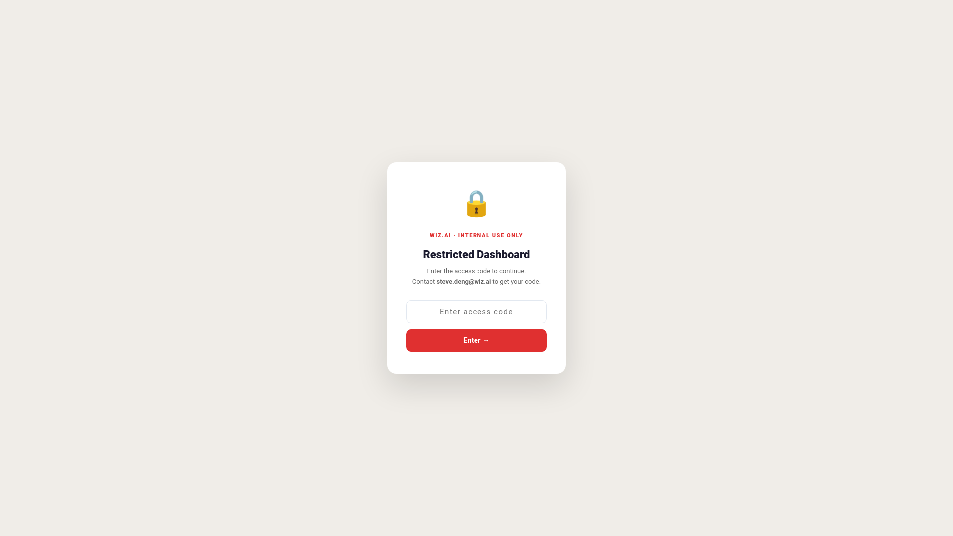website screenshot of https://wiz-ai-roi-dashboard.pages.dev/