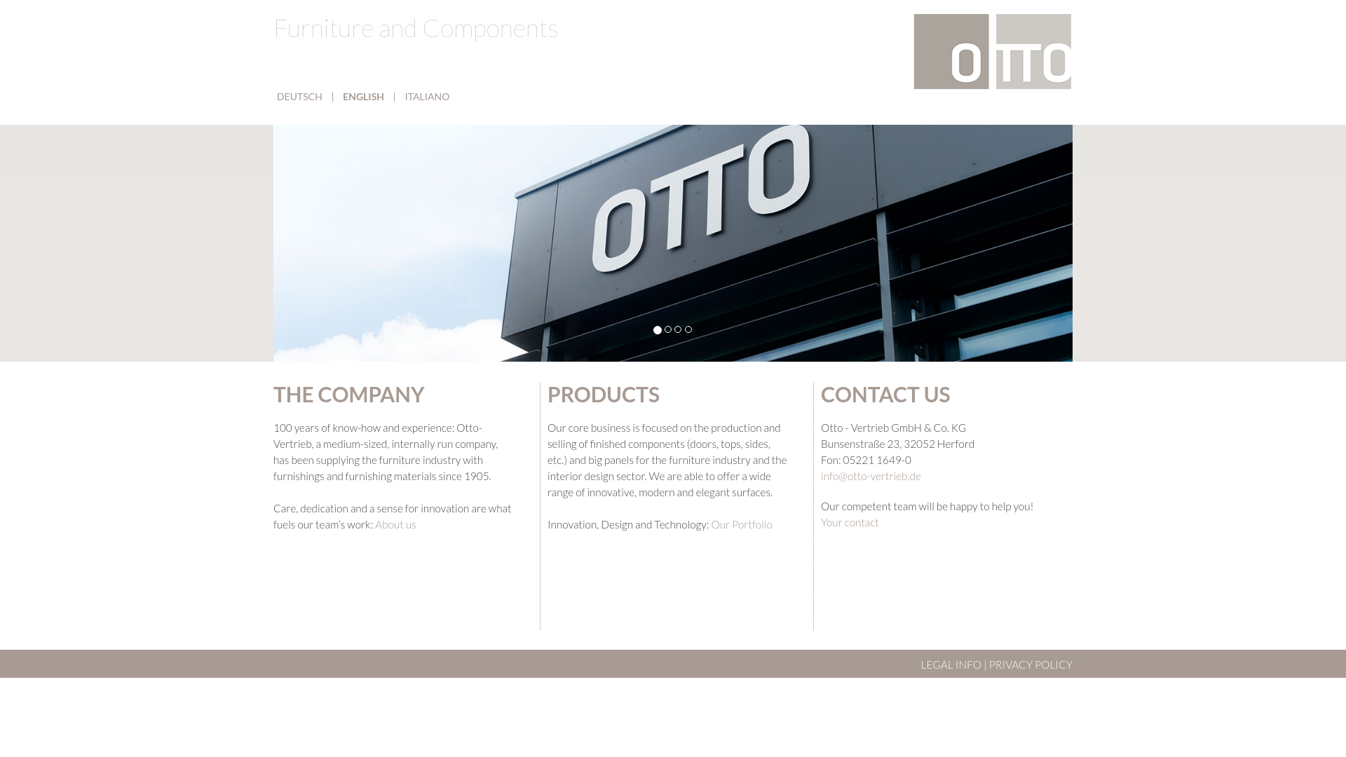 website screenshot of https://otto-vertrieb.de