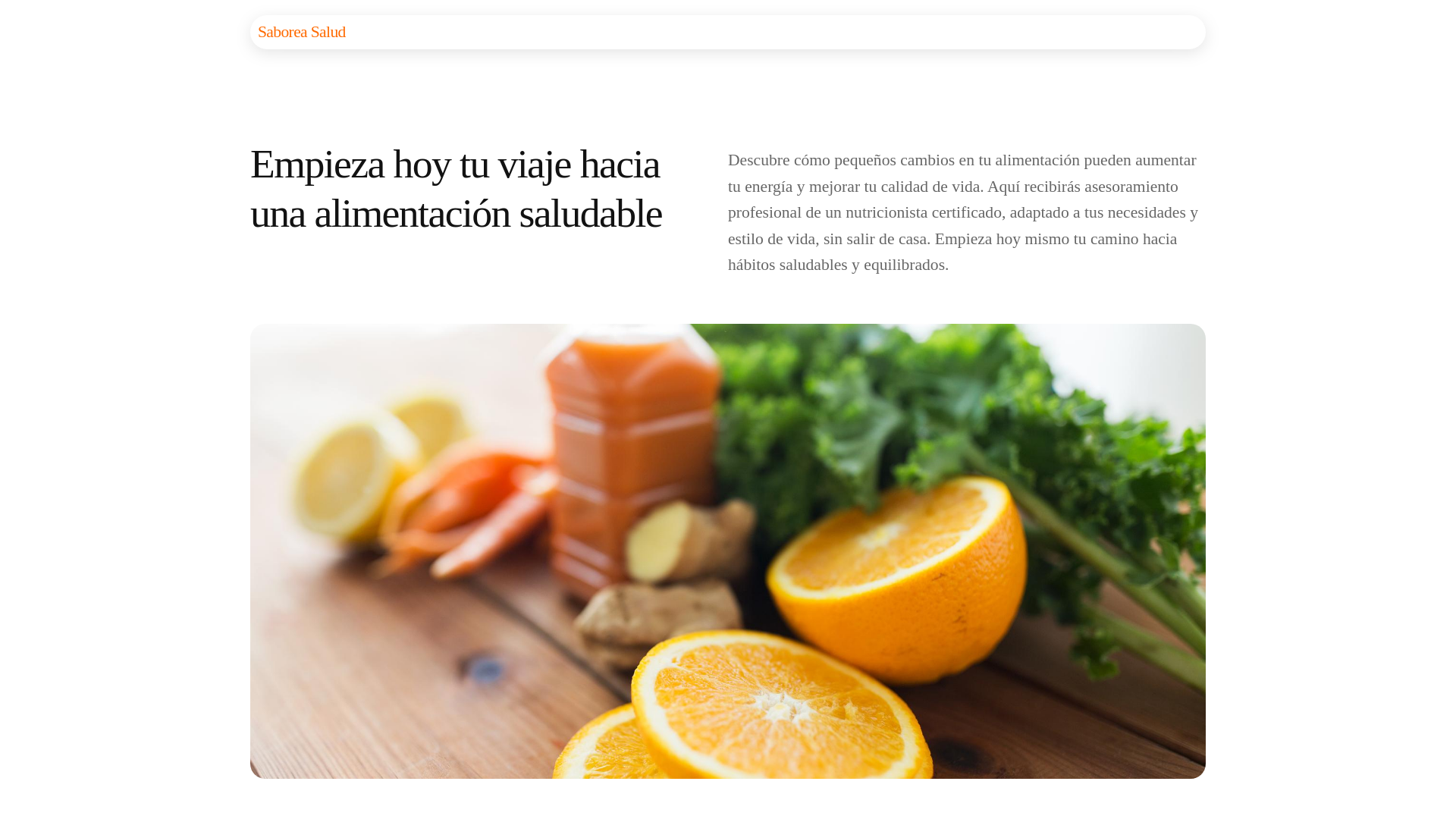 website screenshot of https://saboreasaludkk.info/