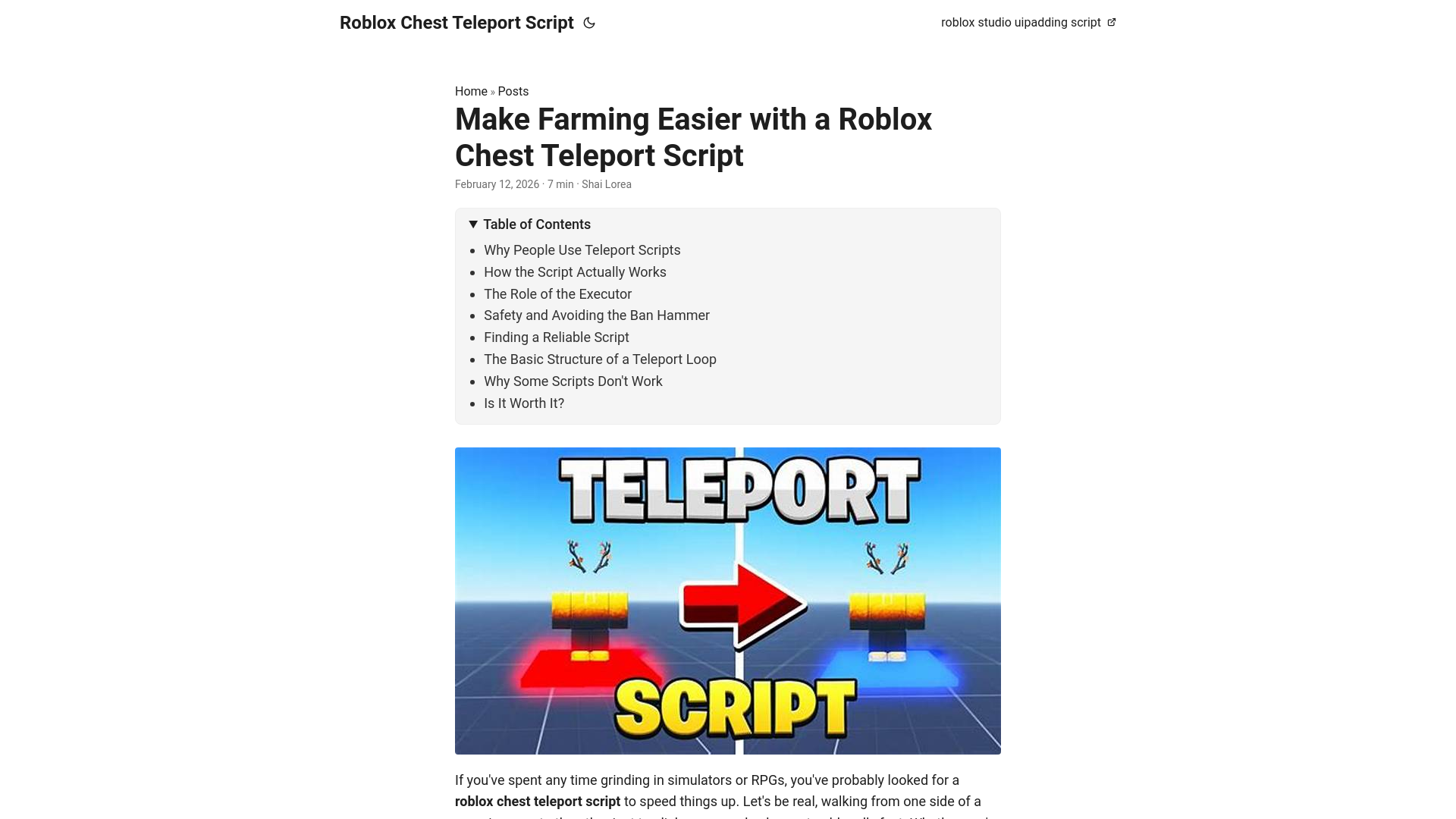 website screenshot of https://roblox-chest-teleport-script.pages.dev/