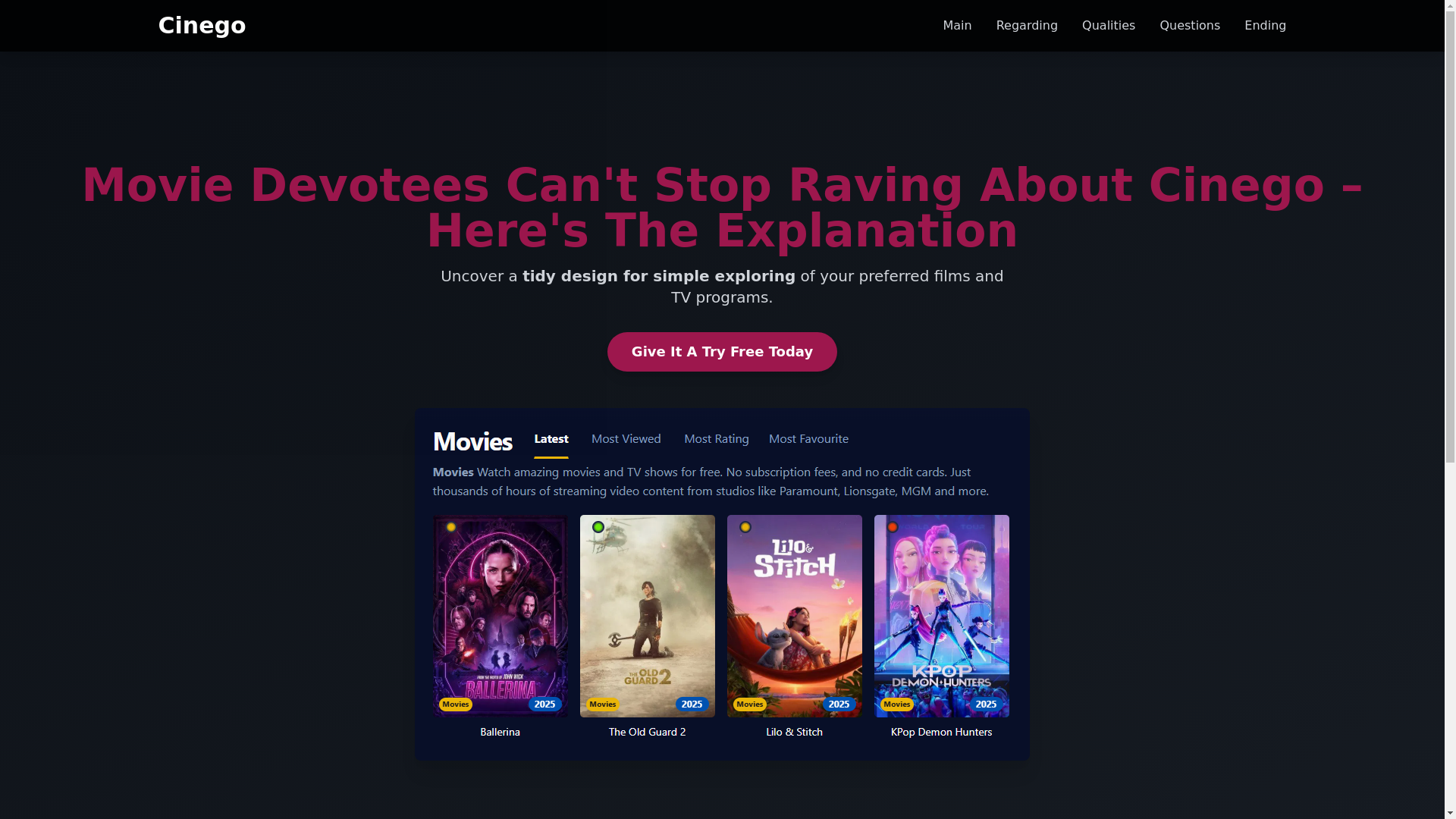 website screenshot of https://cinego-k1i7.pages.dev/
