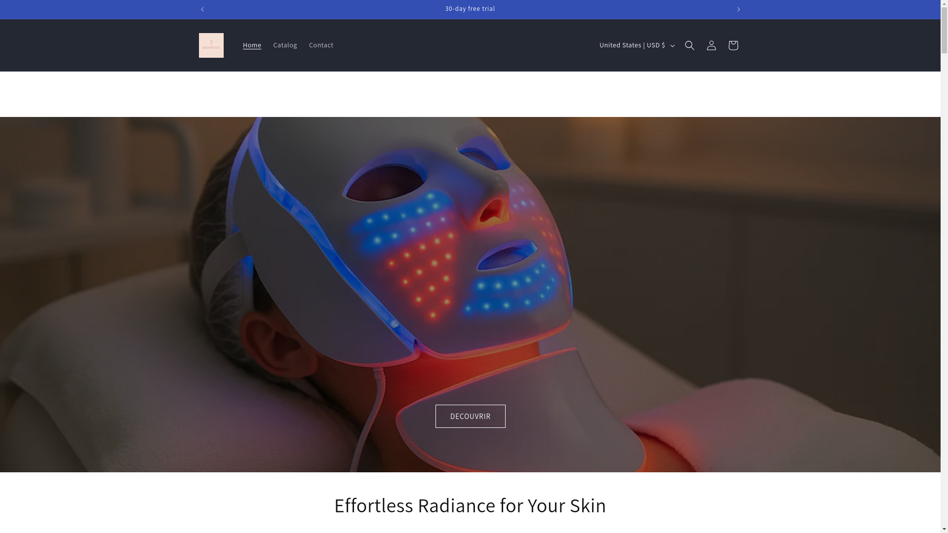 website screenshot of https://skinovaa.store/