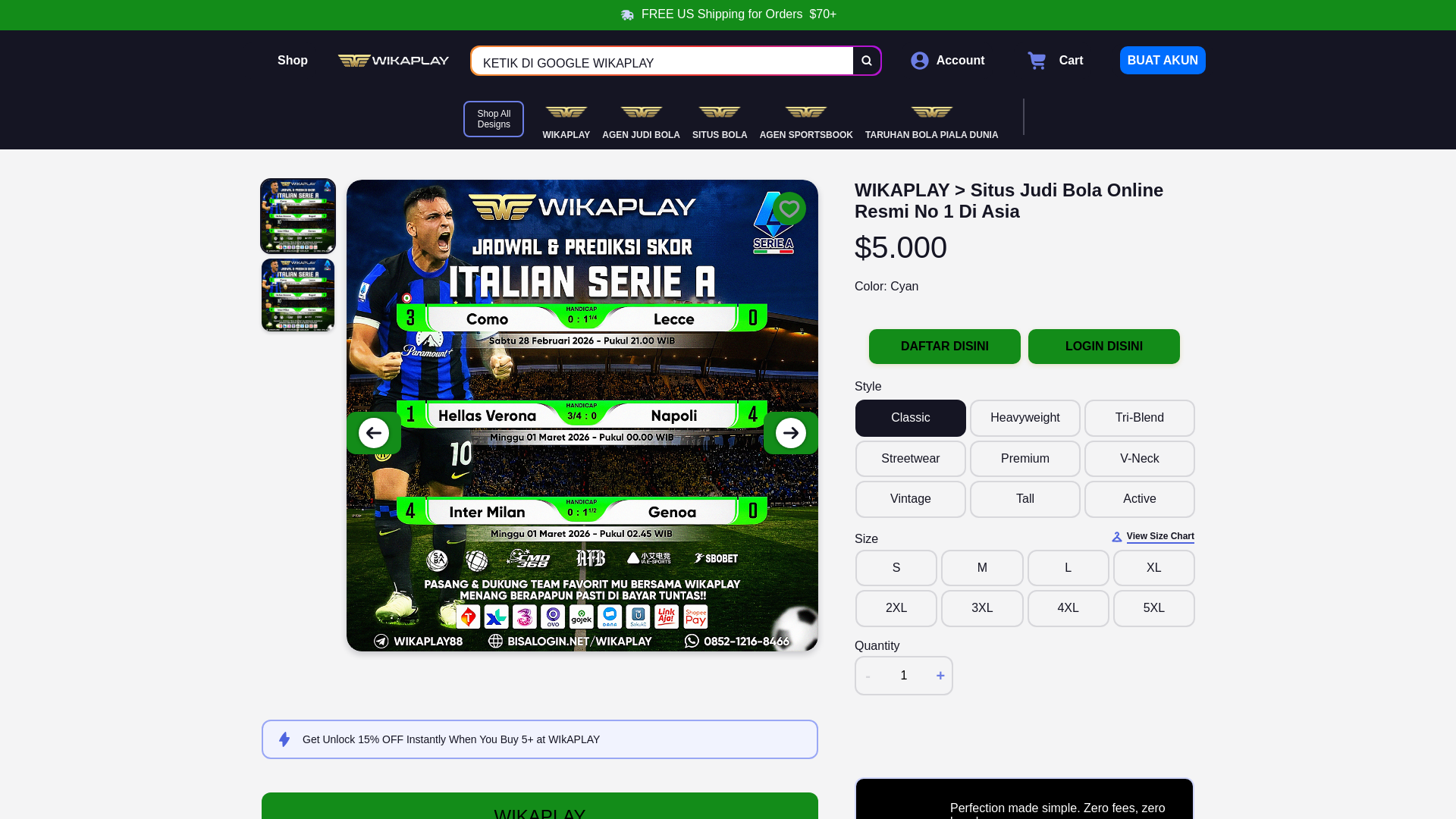 website screenshot of https://wikaplay-bandarbola-resmi.pages.dev/