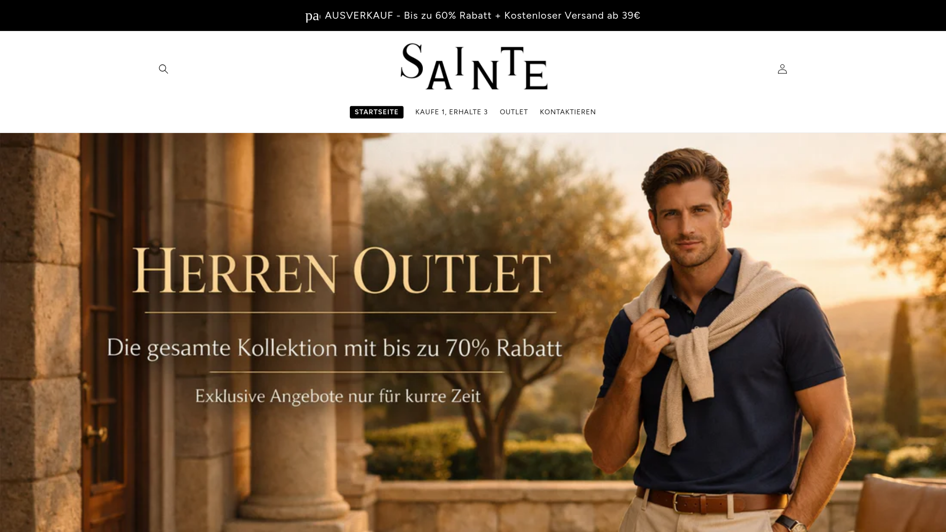 website screenshot of https://sainte-club.de