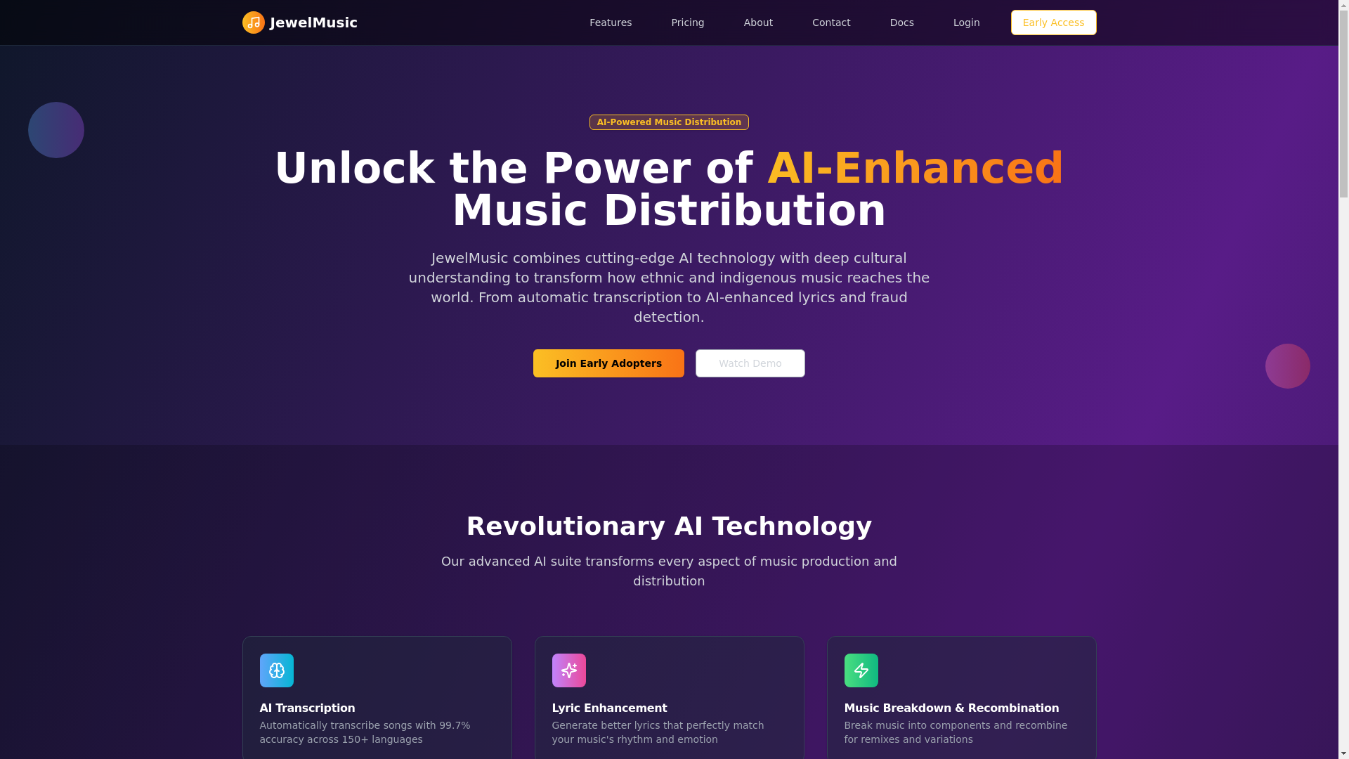 website screenshot of https://jewelmusic.pages.dev/