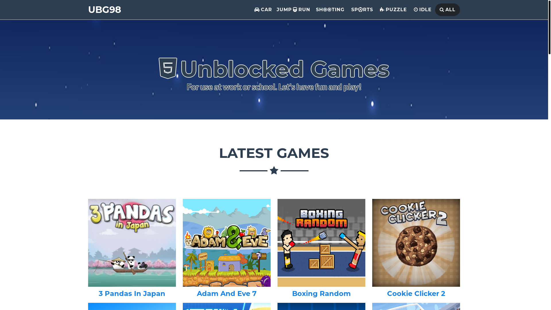 website screenshot of https://unblocked-games-76-3xy.pages.dev/