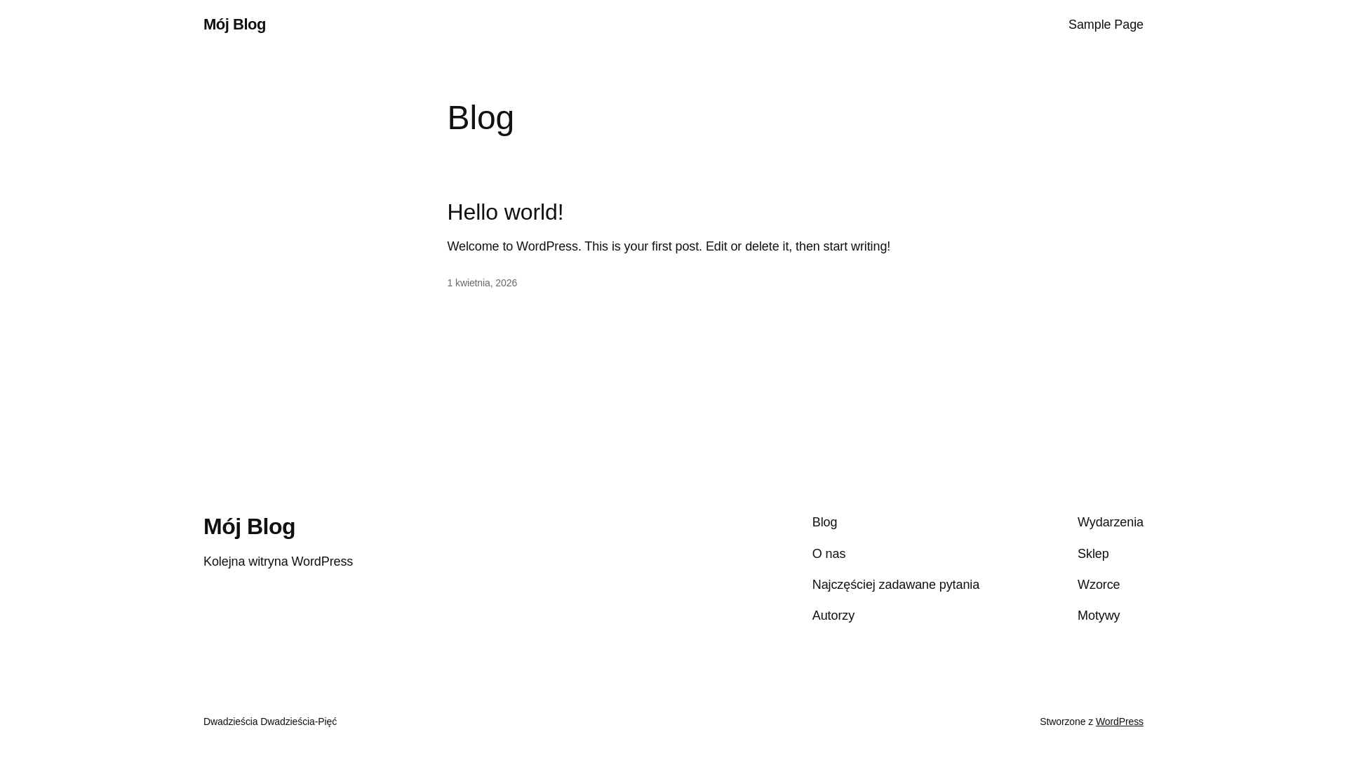 website screenshot of https://tworzestr.pl/