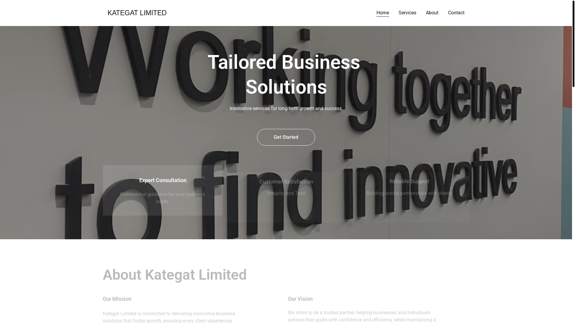 website screenshot of https://kategatltd.xyz/