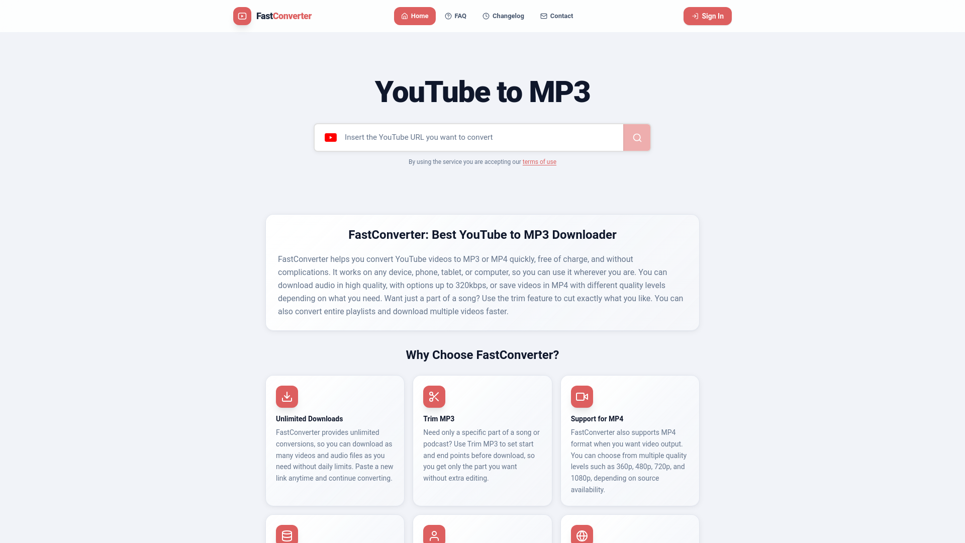website screenshot of https://fastconverter.cc/
