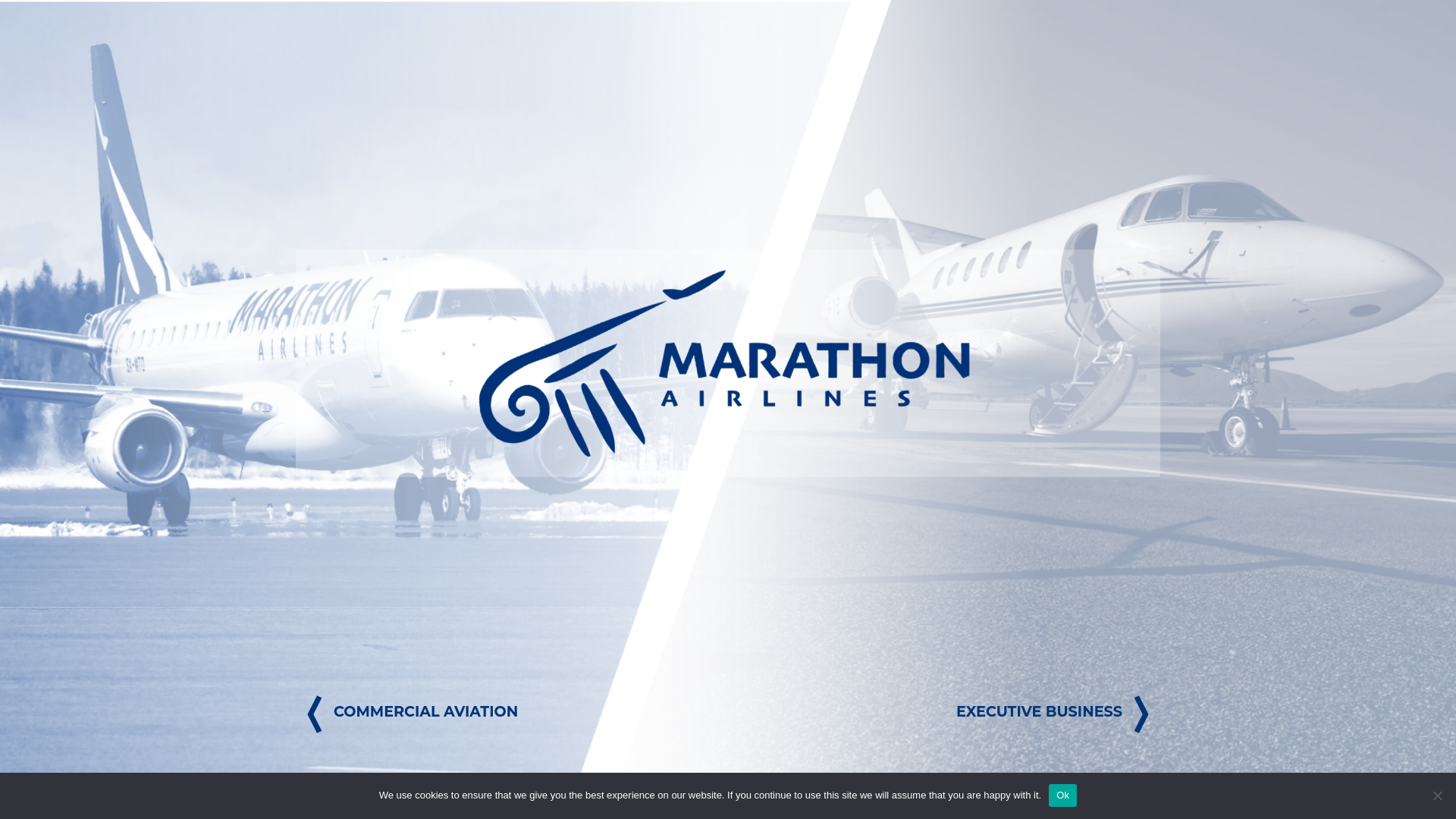 website screenshot of https://www.flymarathon.aero/