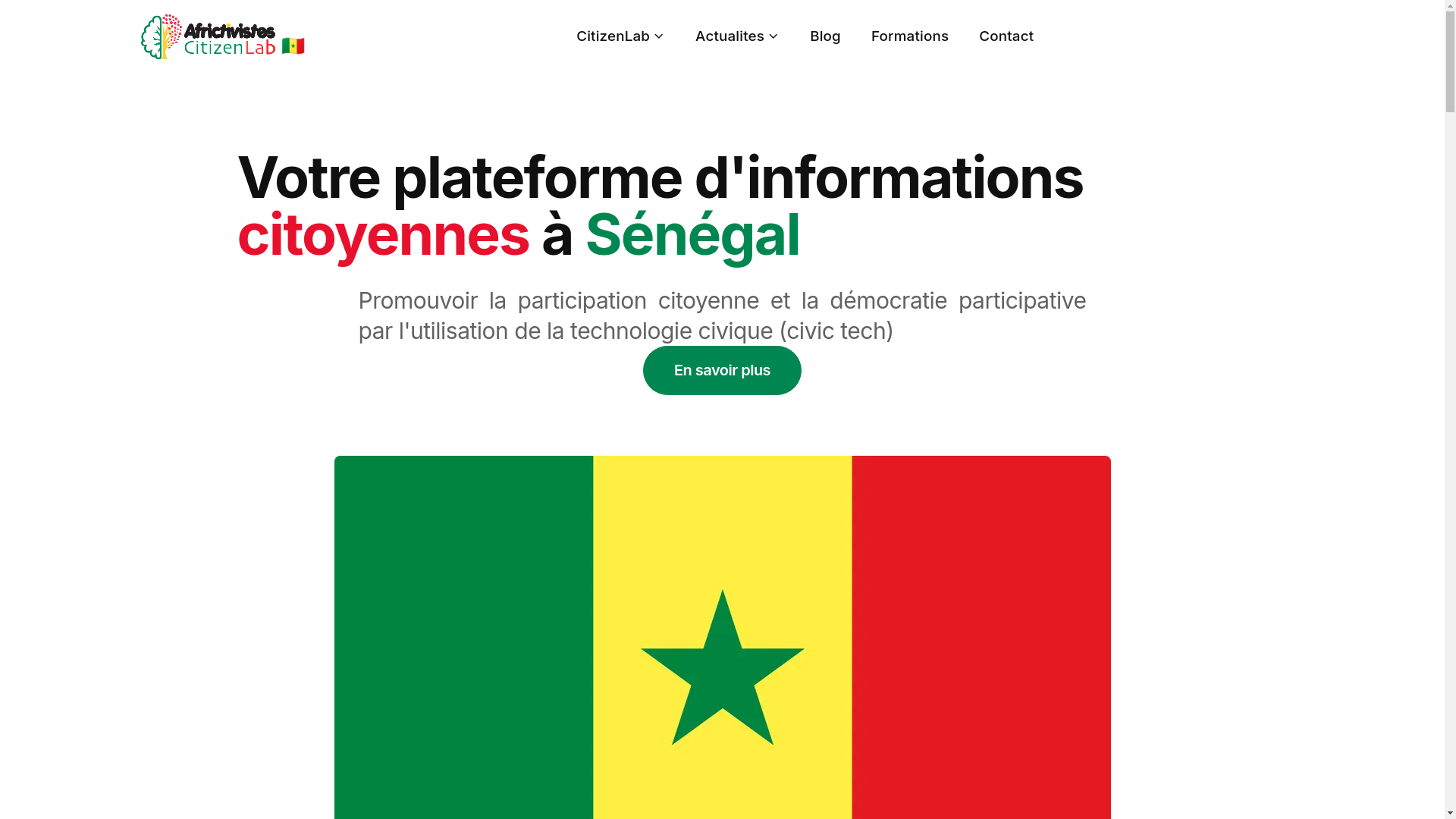 website screenshot of https://citizenlabsenegal.org/