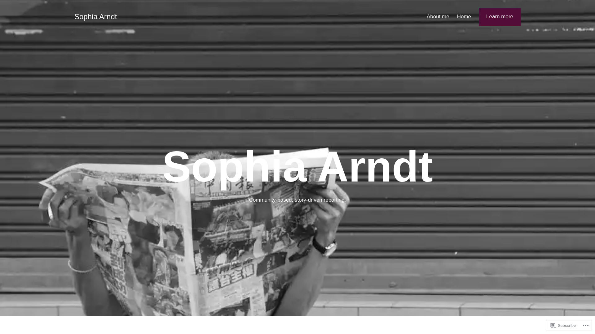 website screenshot of https://sophiaarndt.com/