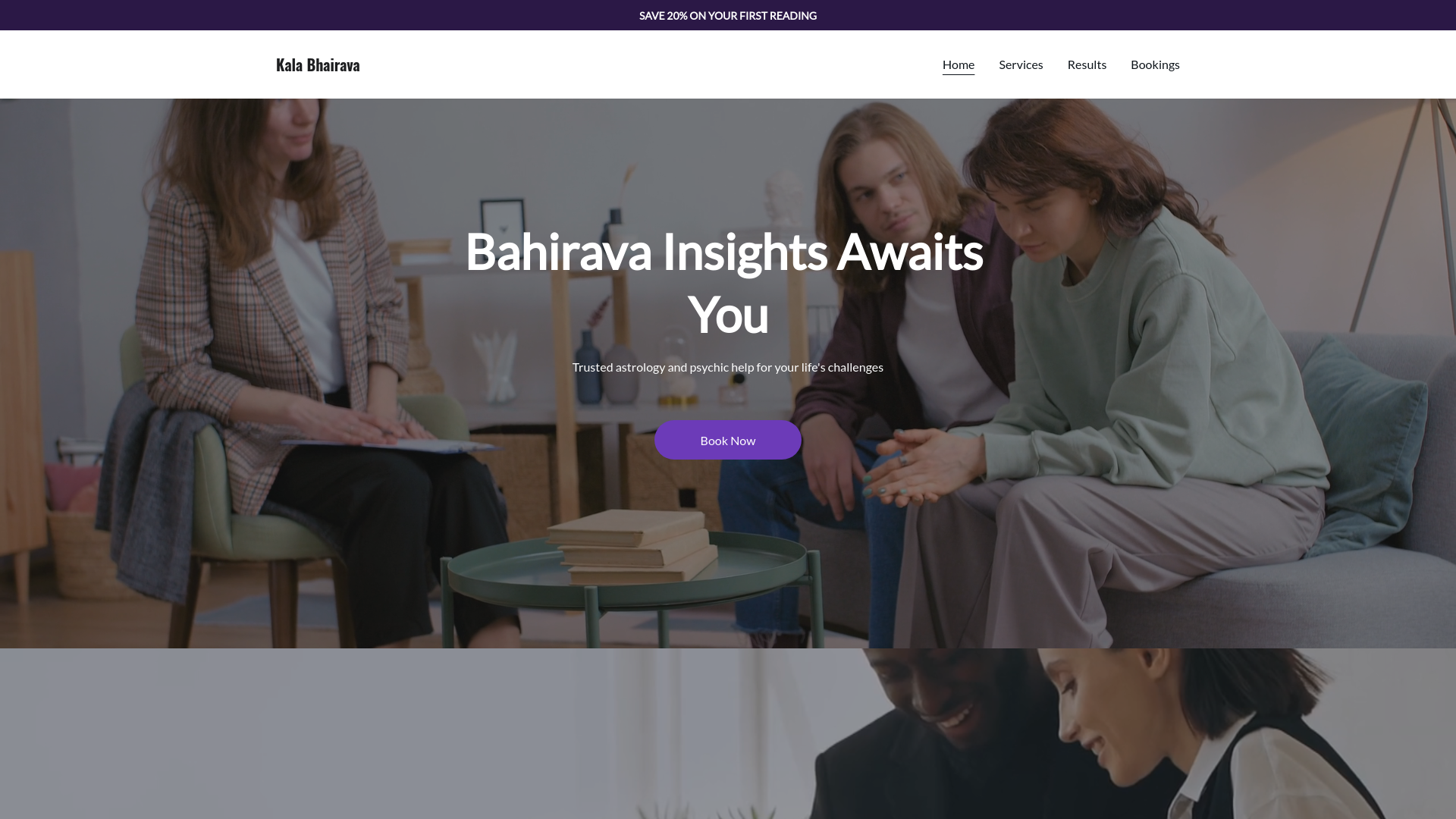 website screenshot of https://astrokalabhairava.online/