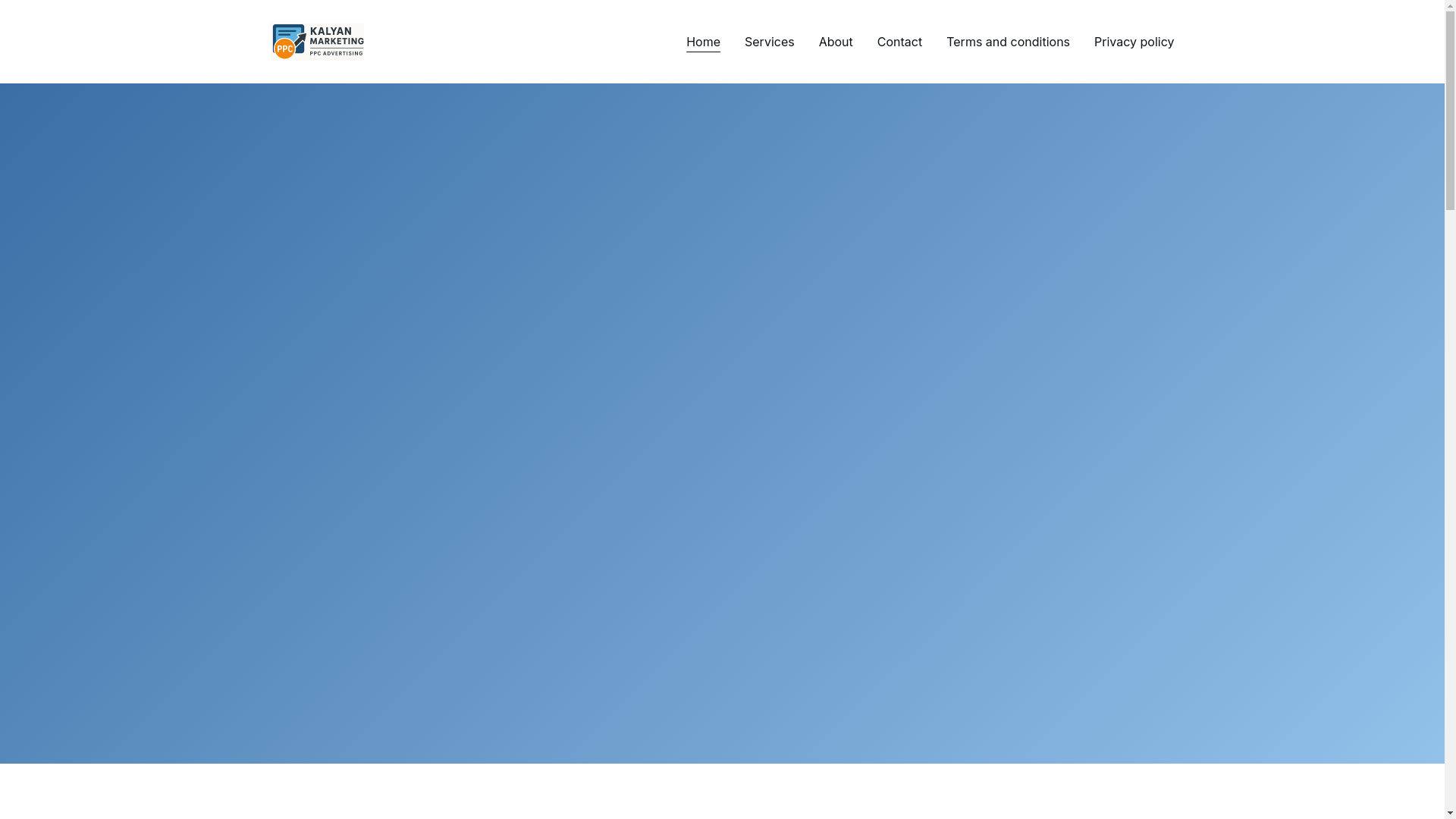 website screenshot of https://kalyan.marketing/