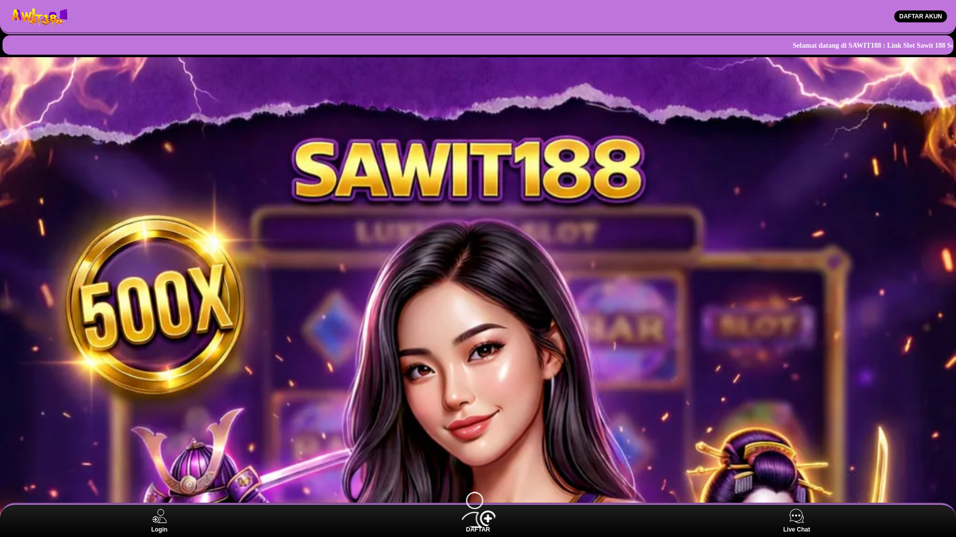 website screenshot of https://megawati-balap8.pages.dev/