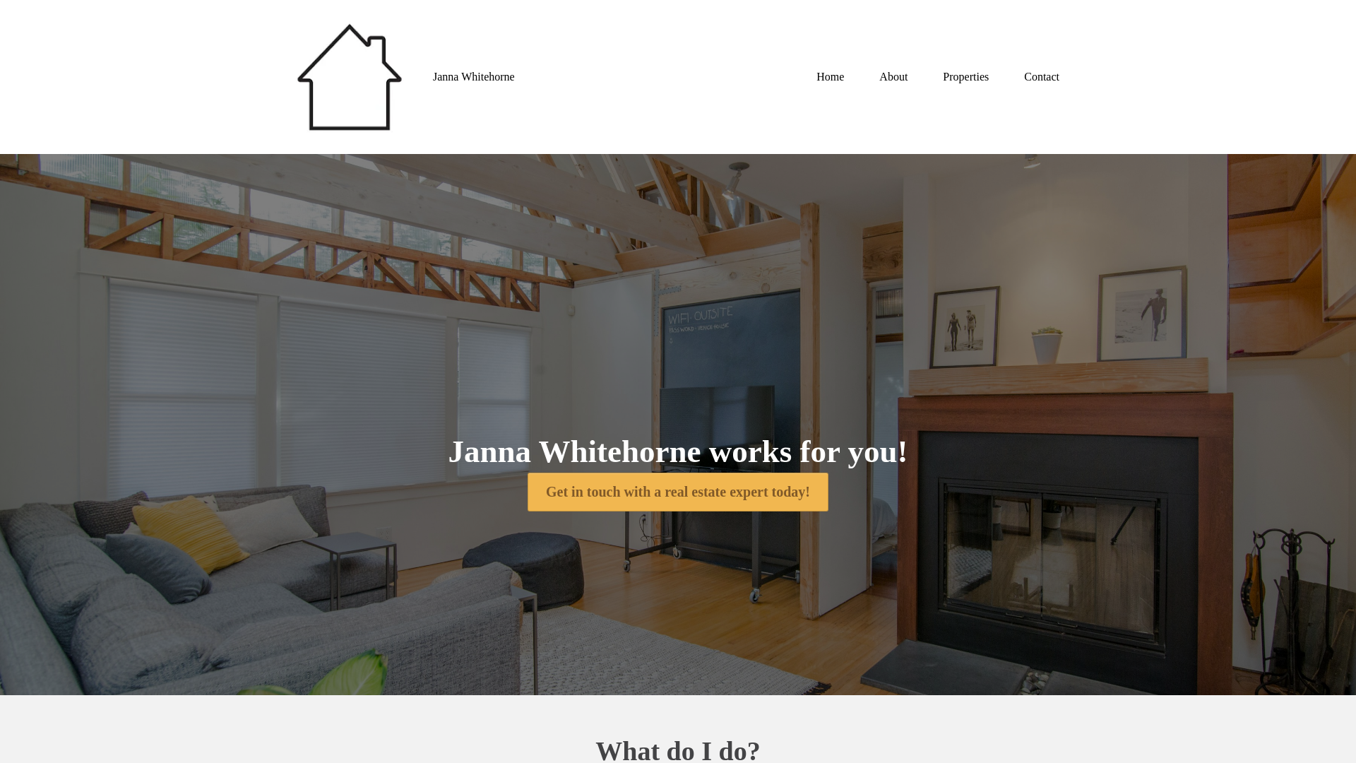 website screenshot of https://jannawhitehornerealtor.com