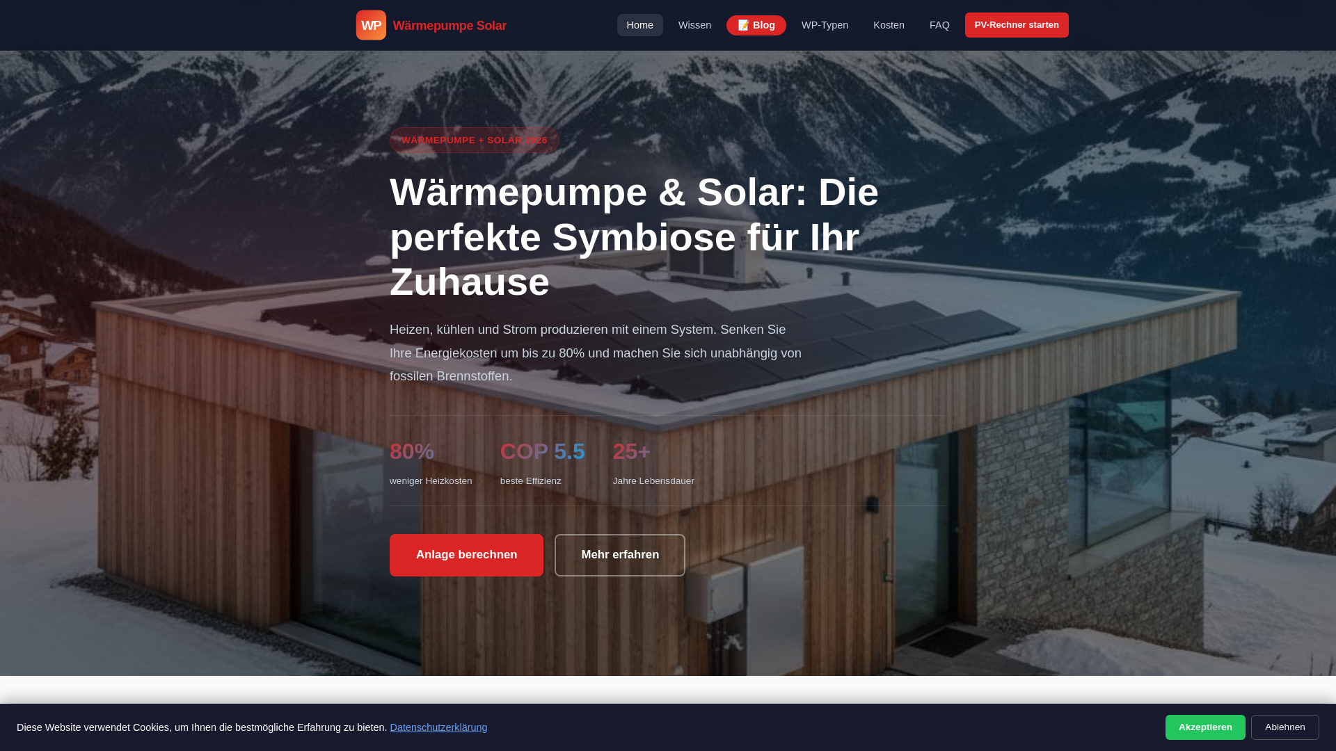website screenshot of https://waermepumpe-solar.ch/