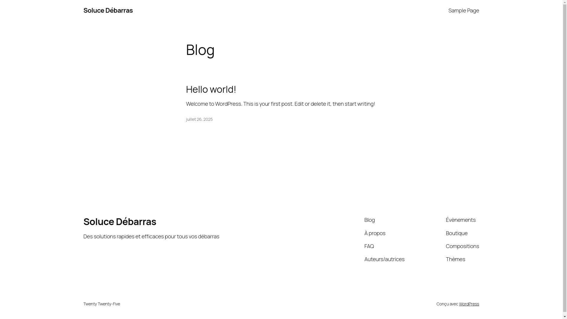 website screenshot of https://solucedebarras.fr/