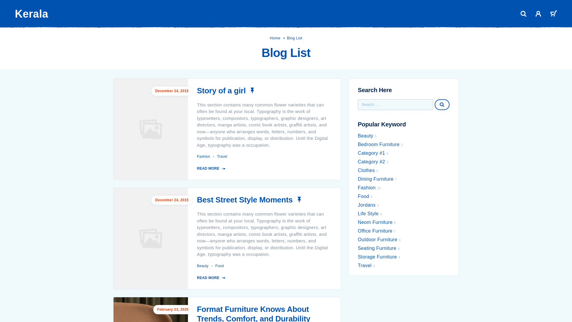 website screenshot of https://keralablindsandcurtains.com/