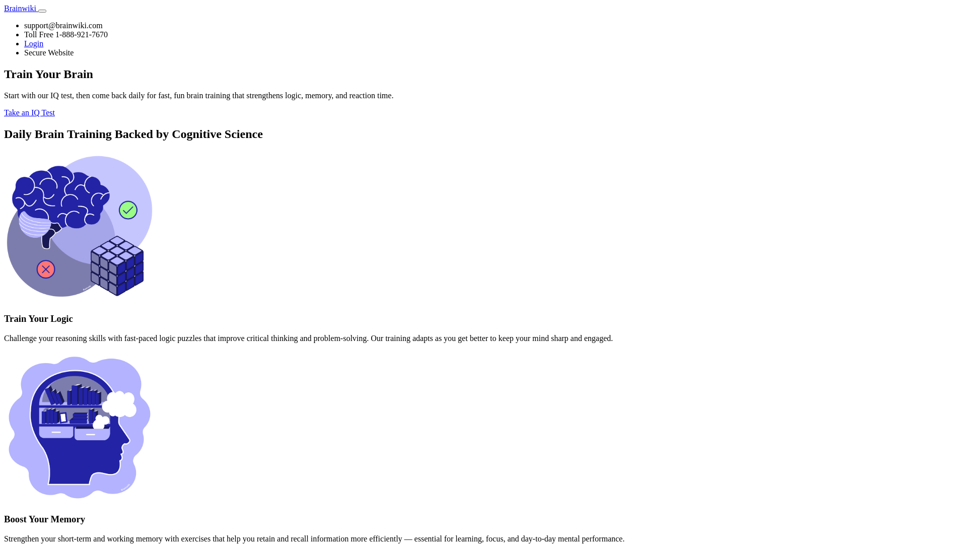 website screenshot of https://brainwiki.com