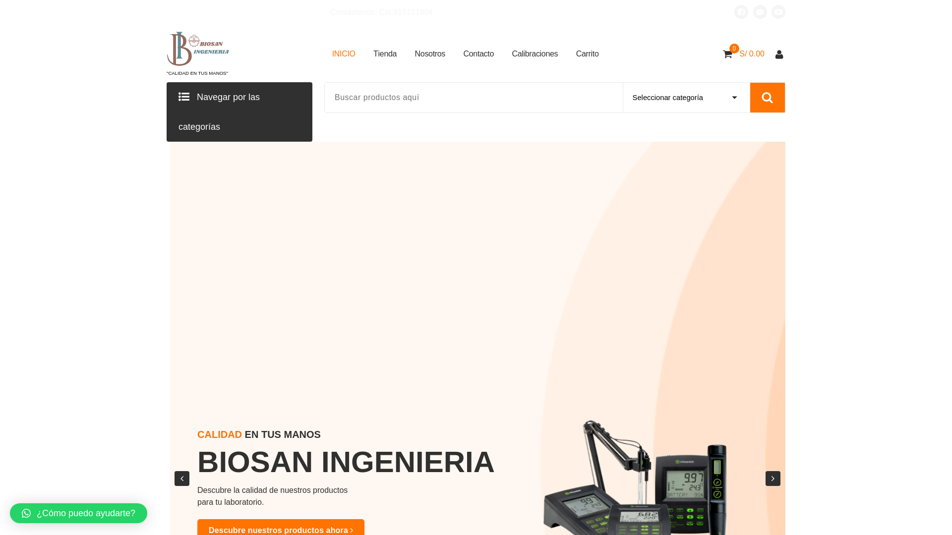website screenshot of https://biosan.pe