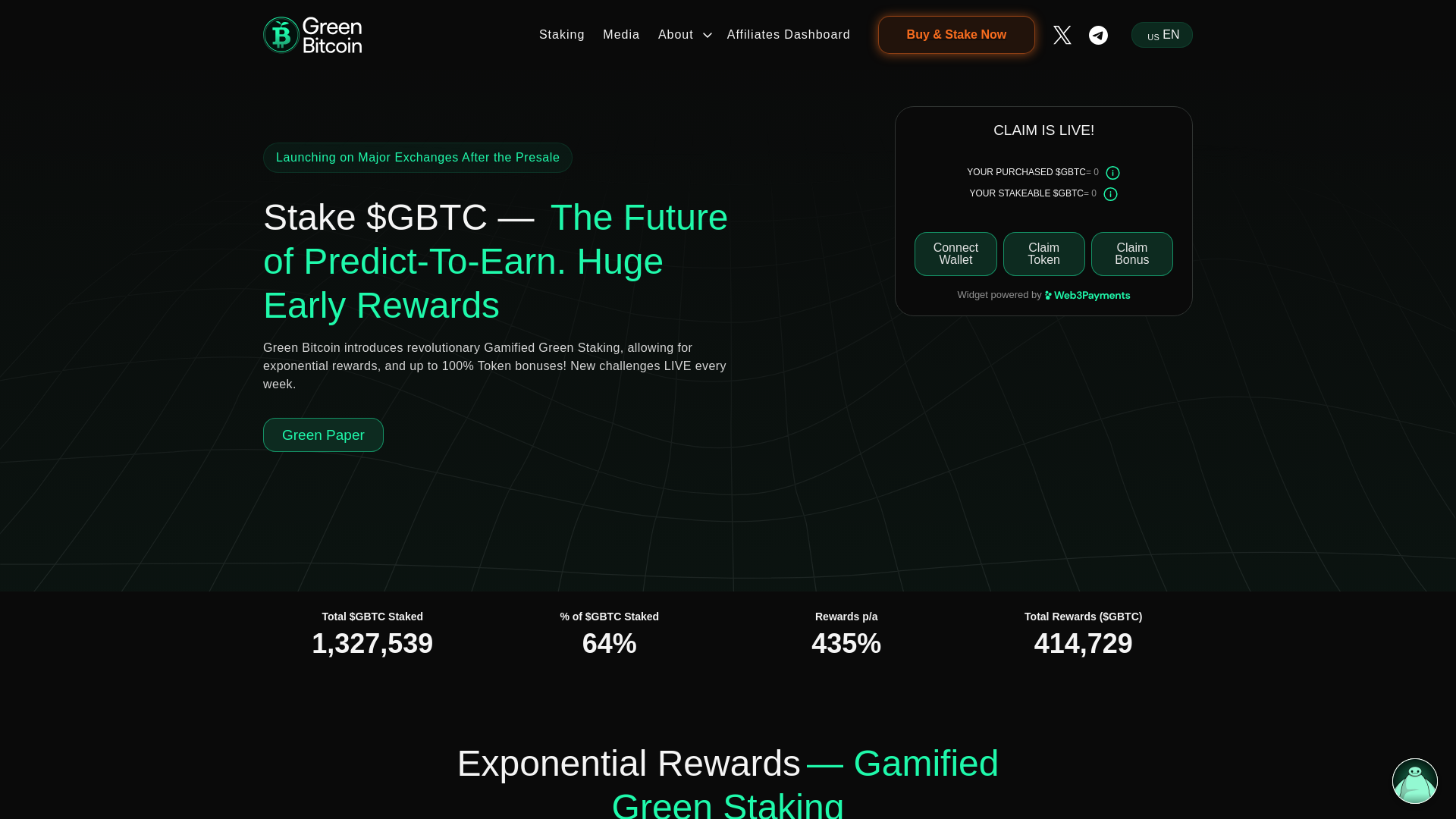 website screenshot of https://greenbtcs.pages.dev