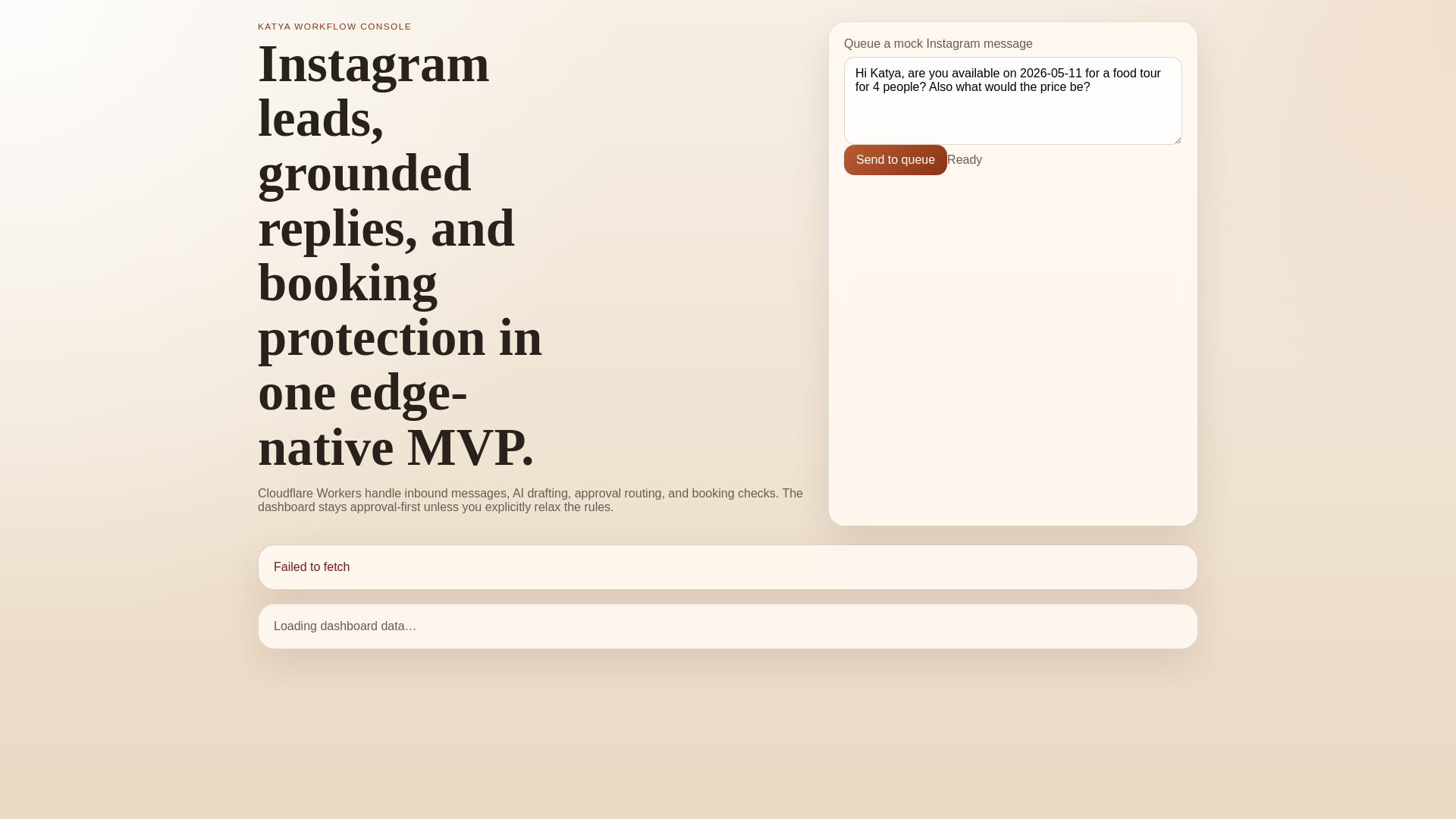 website screenshot of https://katya-dashboard.pages.dev/