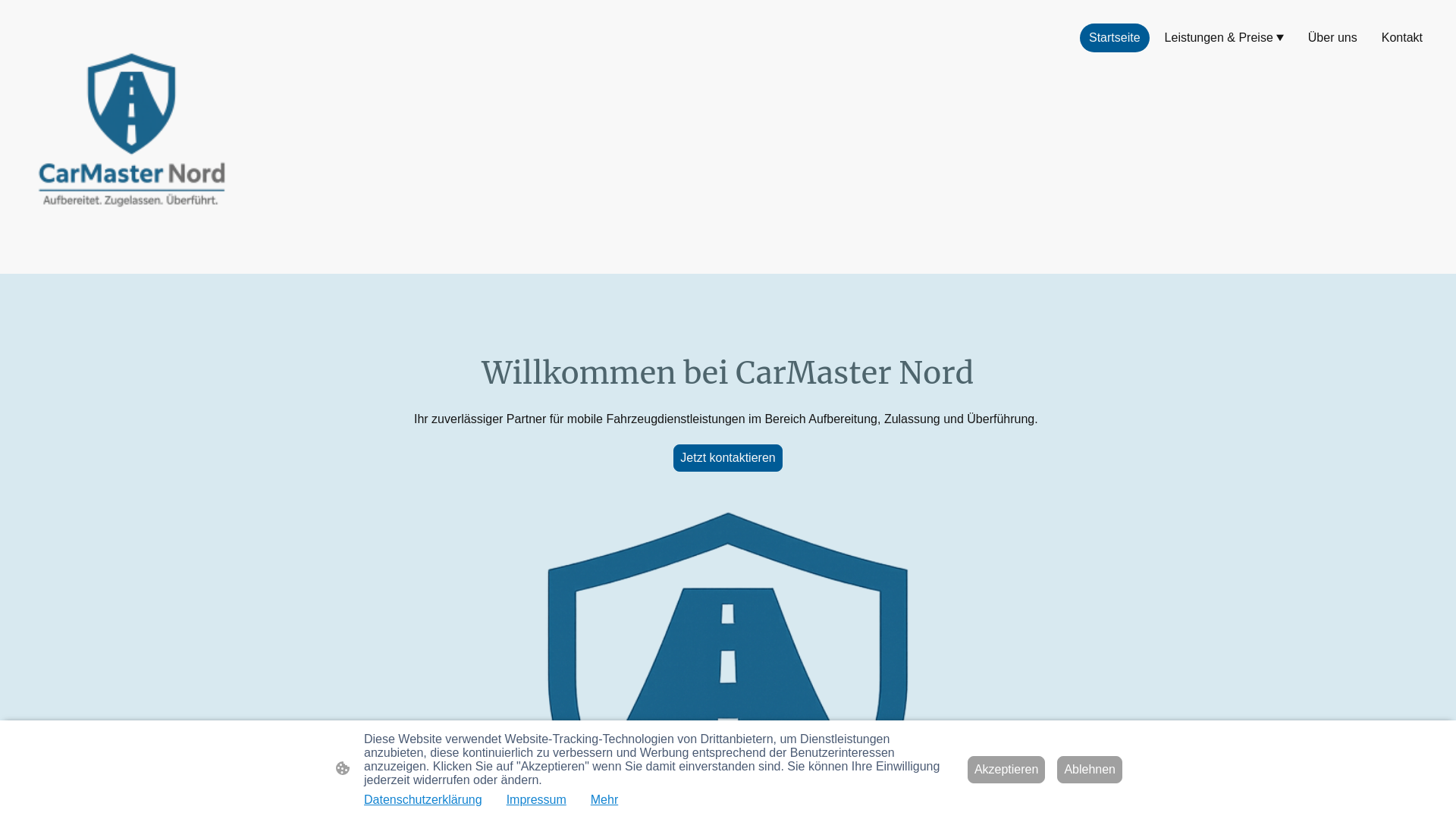 website screenshot of https://carmaster-nord.de
