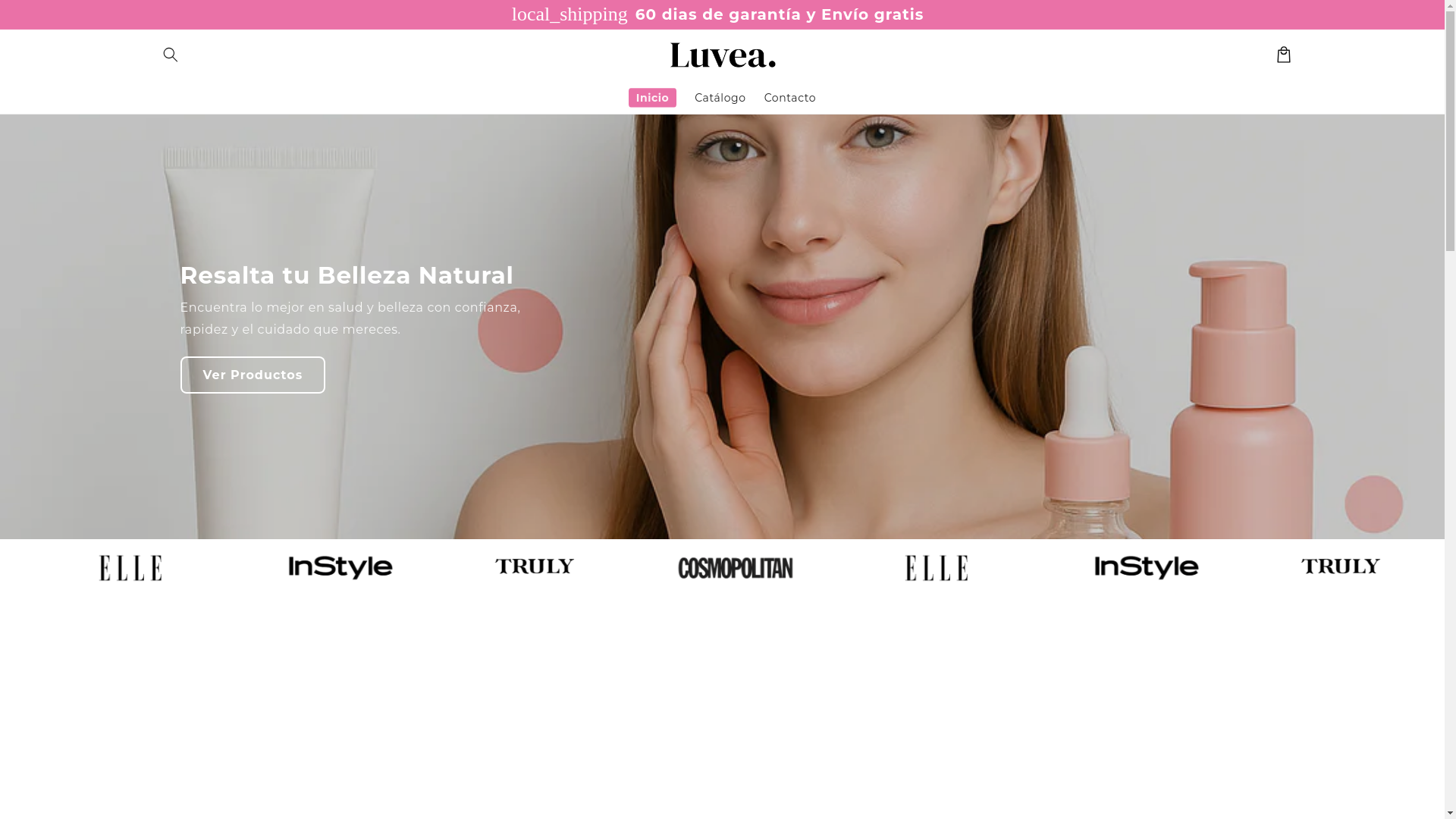 website screenshot of https://luveabeauty.com/