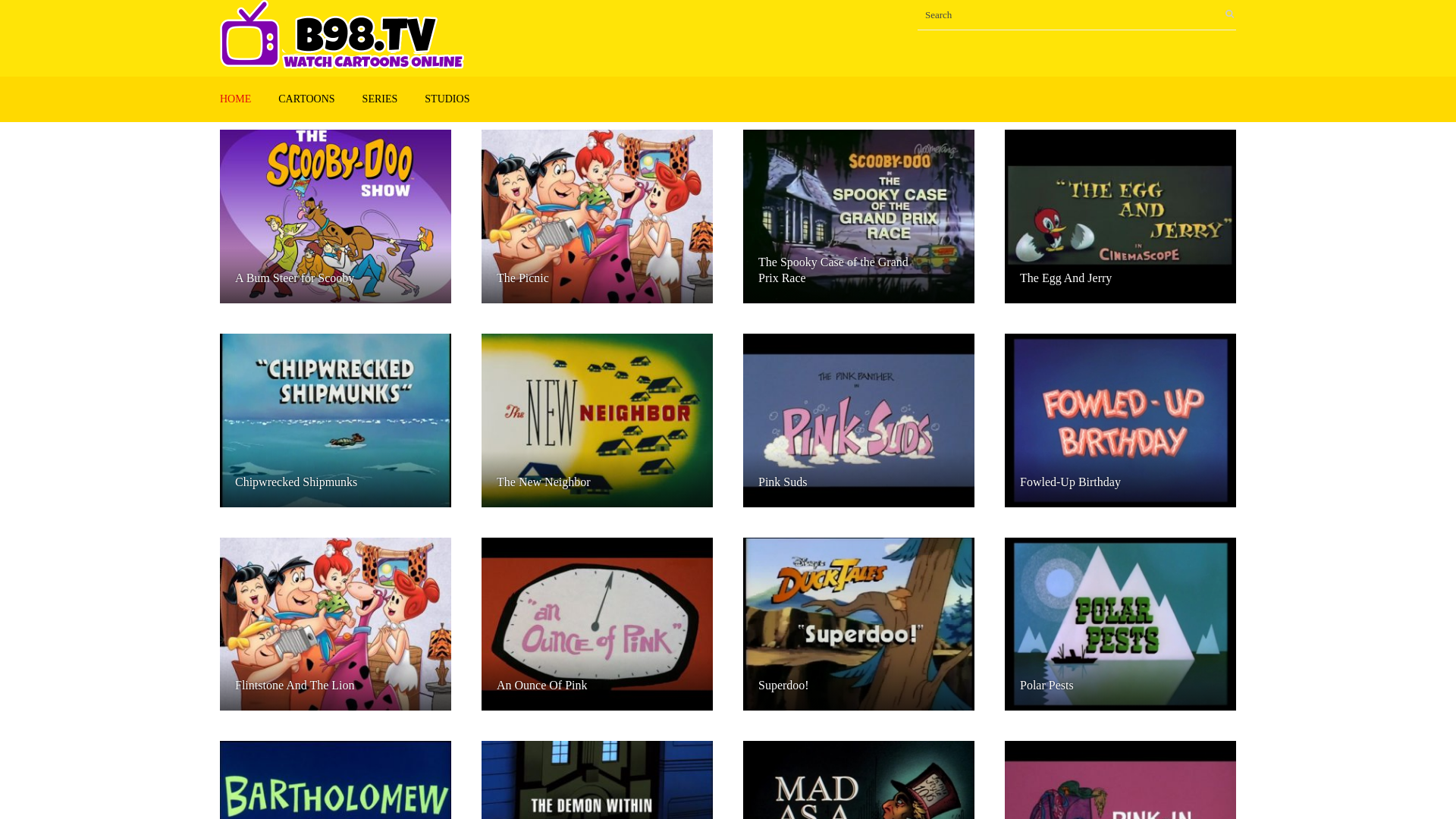 website screenshot of https://b98.tv/HOME/