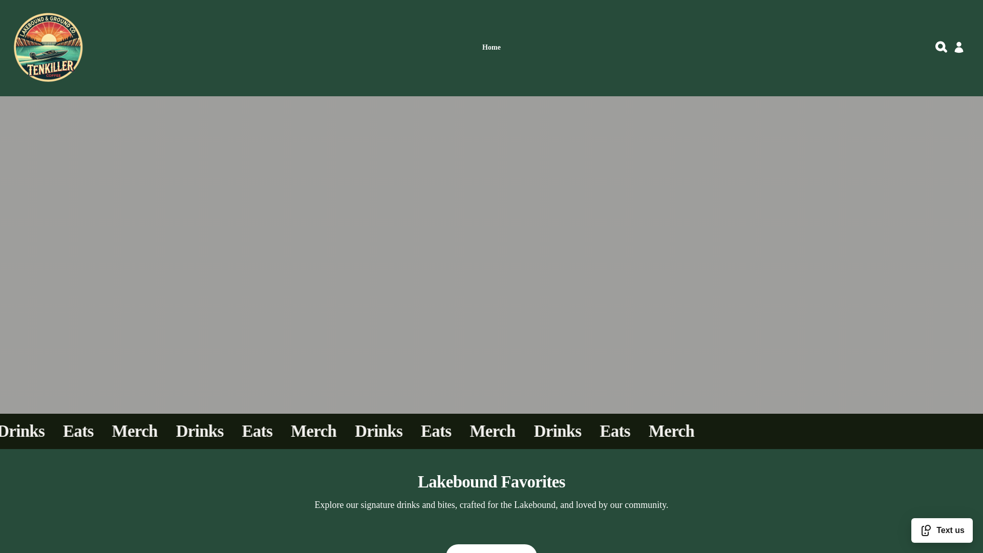 website screenshot of https://lakeboundandground.com/