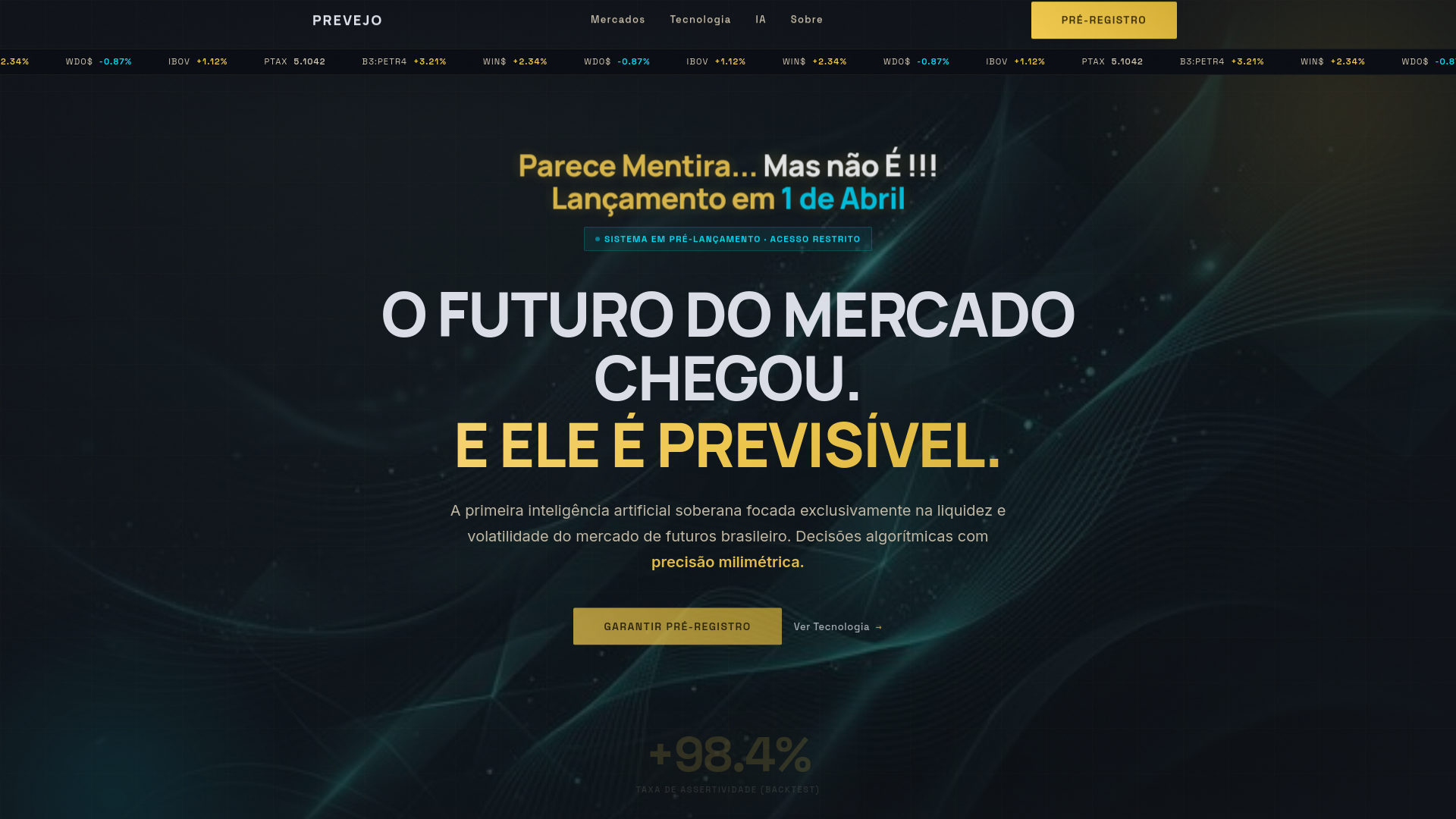 website screenshot of https://prevejo.com.br/