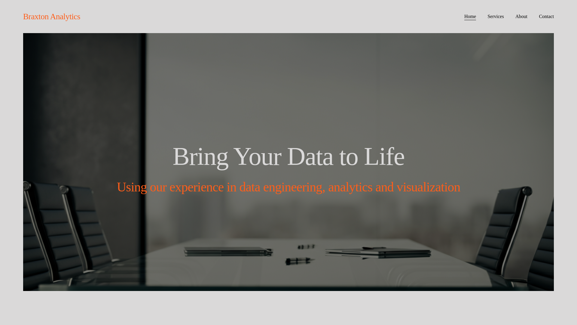 website screenshot of https://braxtonanalytics.com/