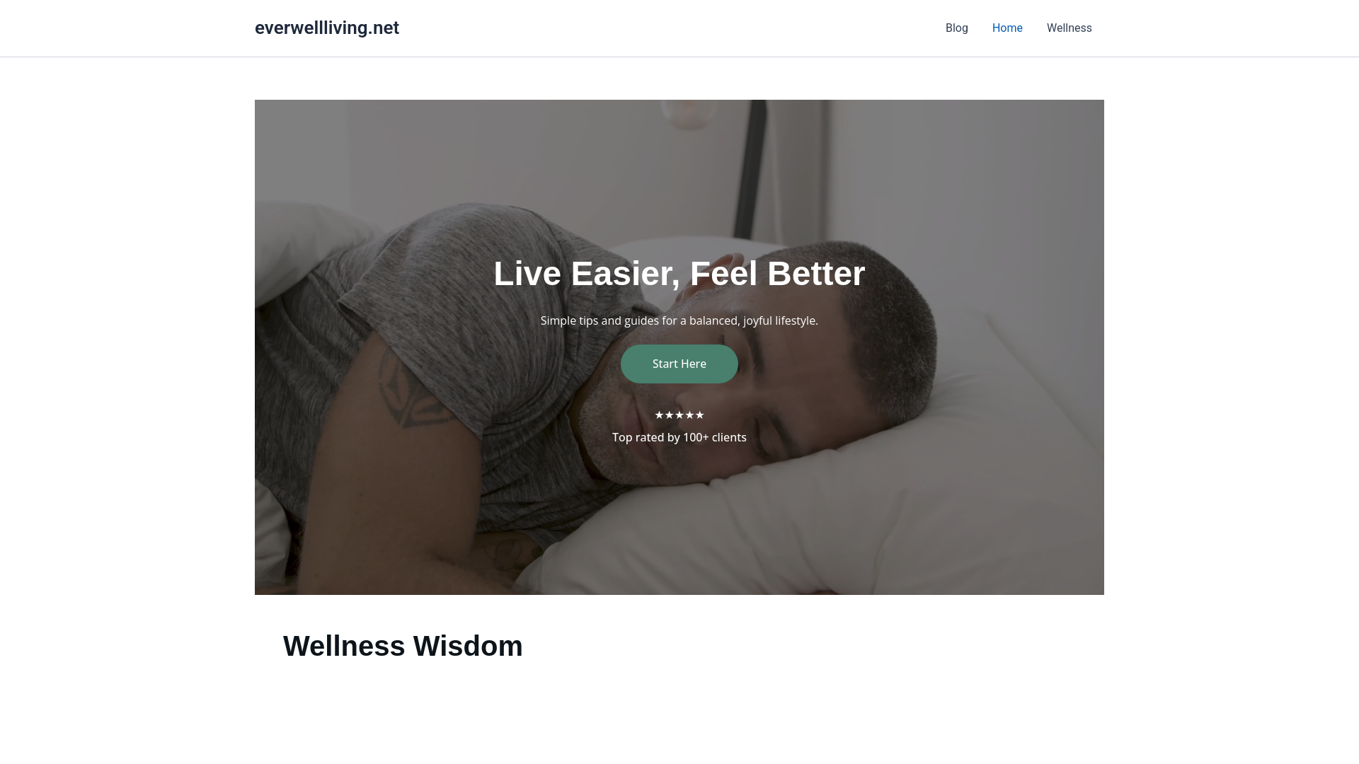 website screenshot of https://everwellliving.net/