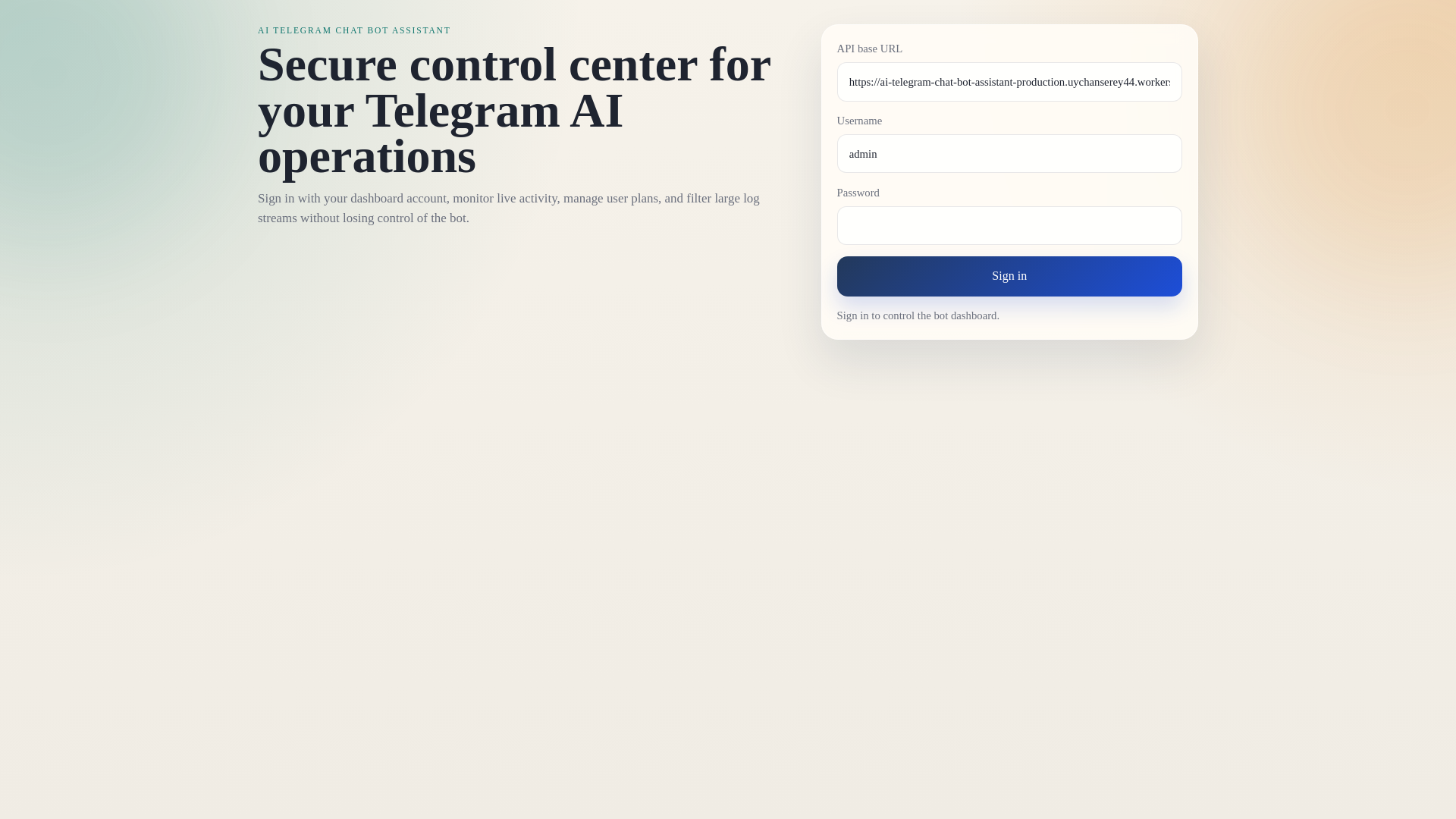 website screenshot of https://ai-assistant-dashboard.pages.dev/